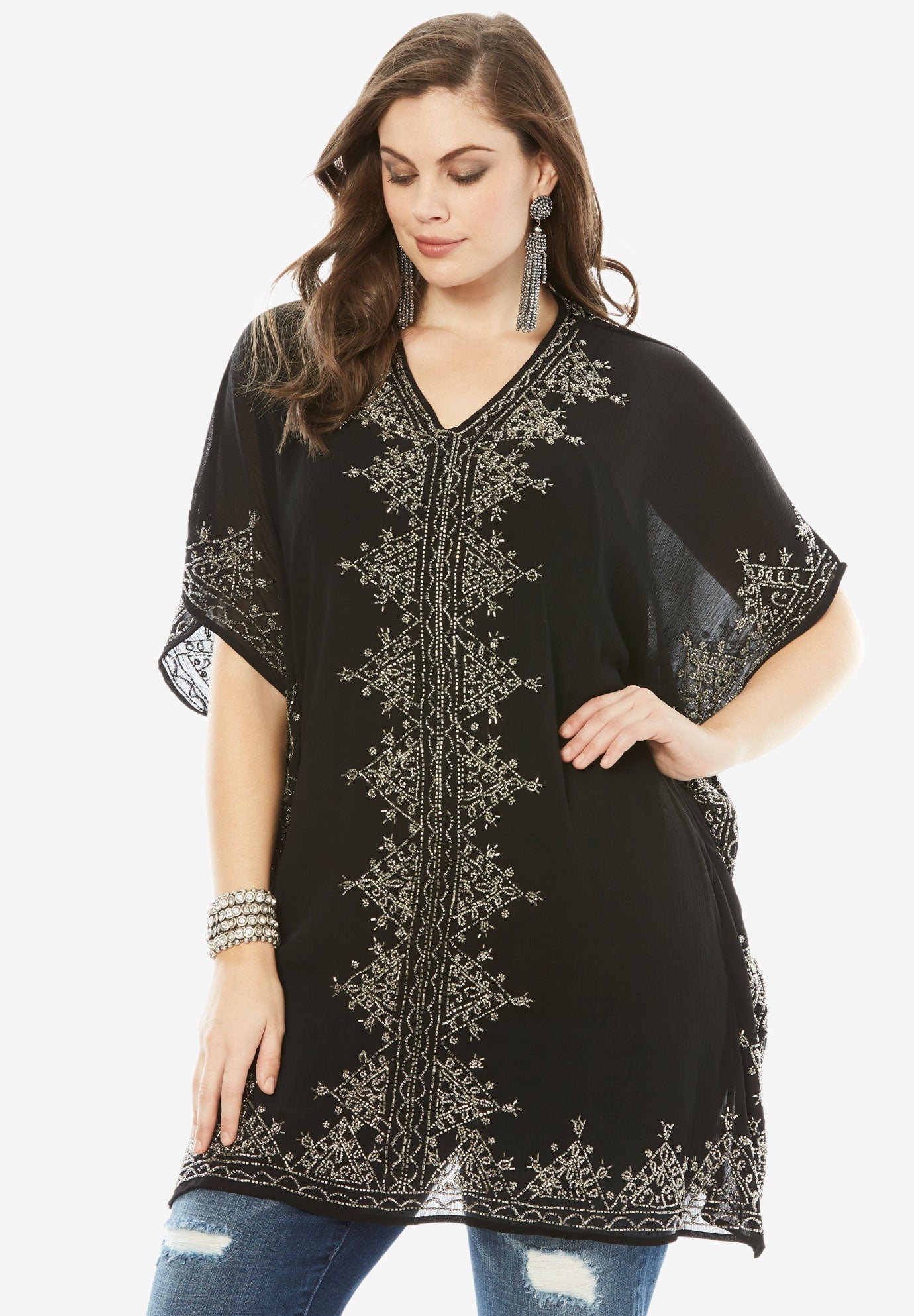 Plus size kaftan top clearance