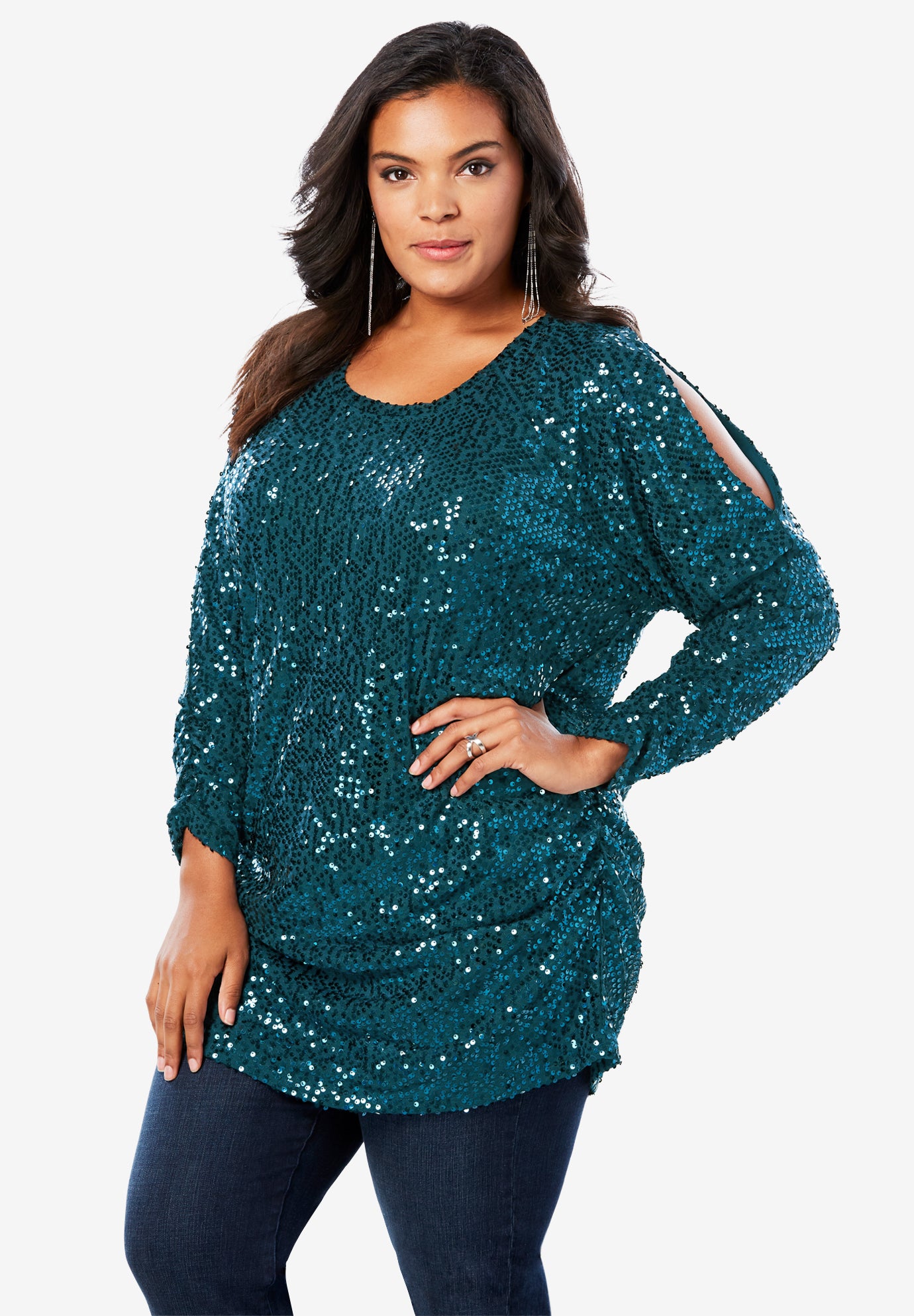women's plus tunics