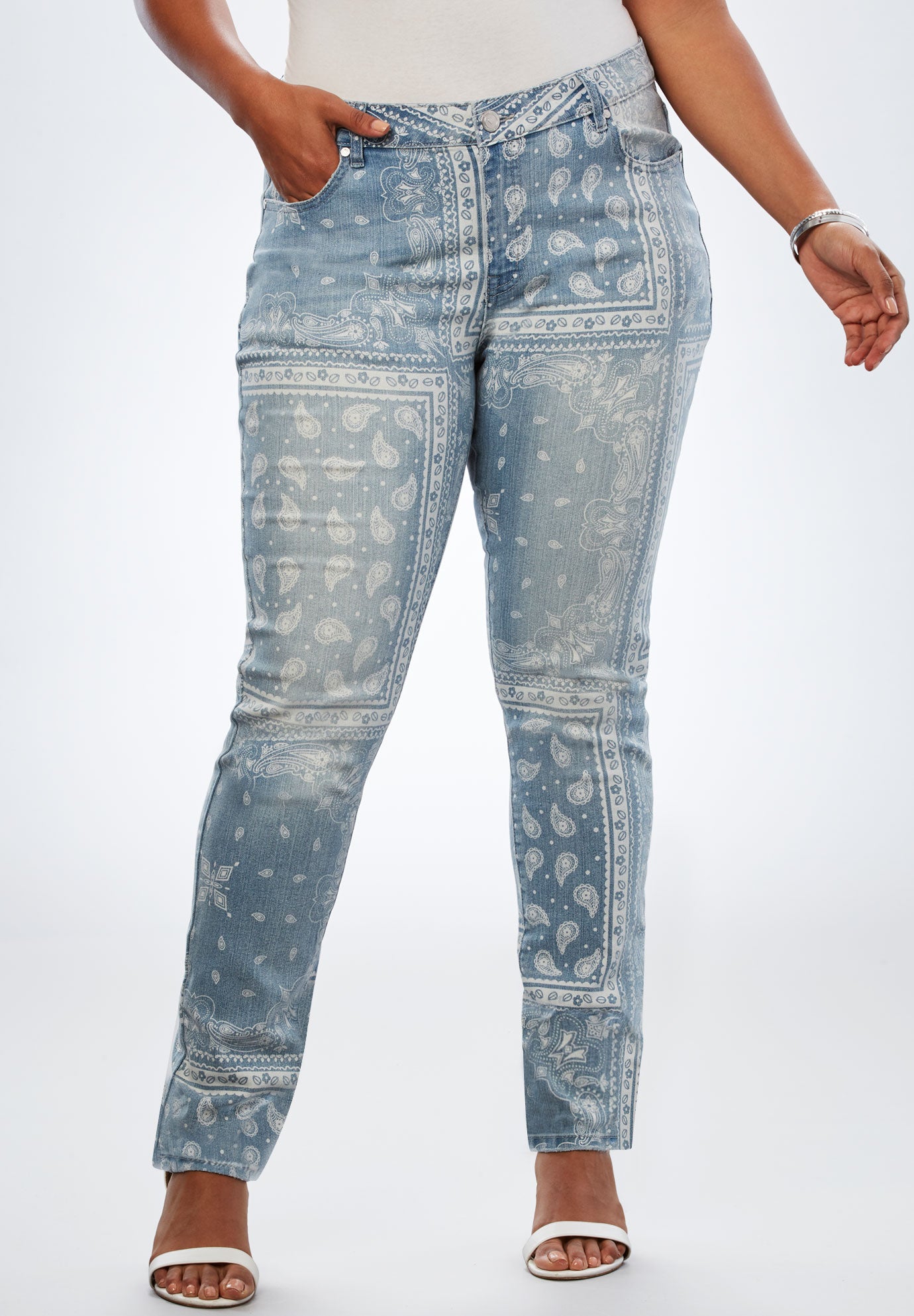 BandanaPrint Jean by Denim 24/7® Fullbeauty Outlet