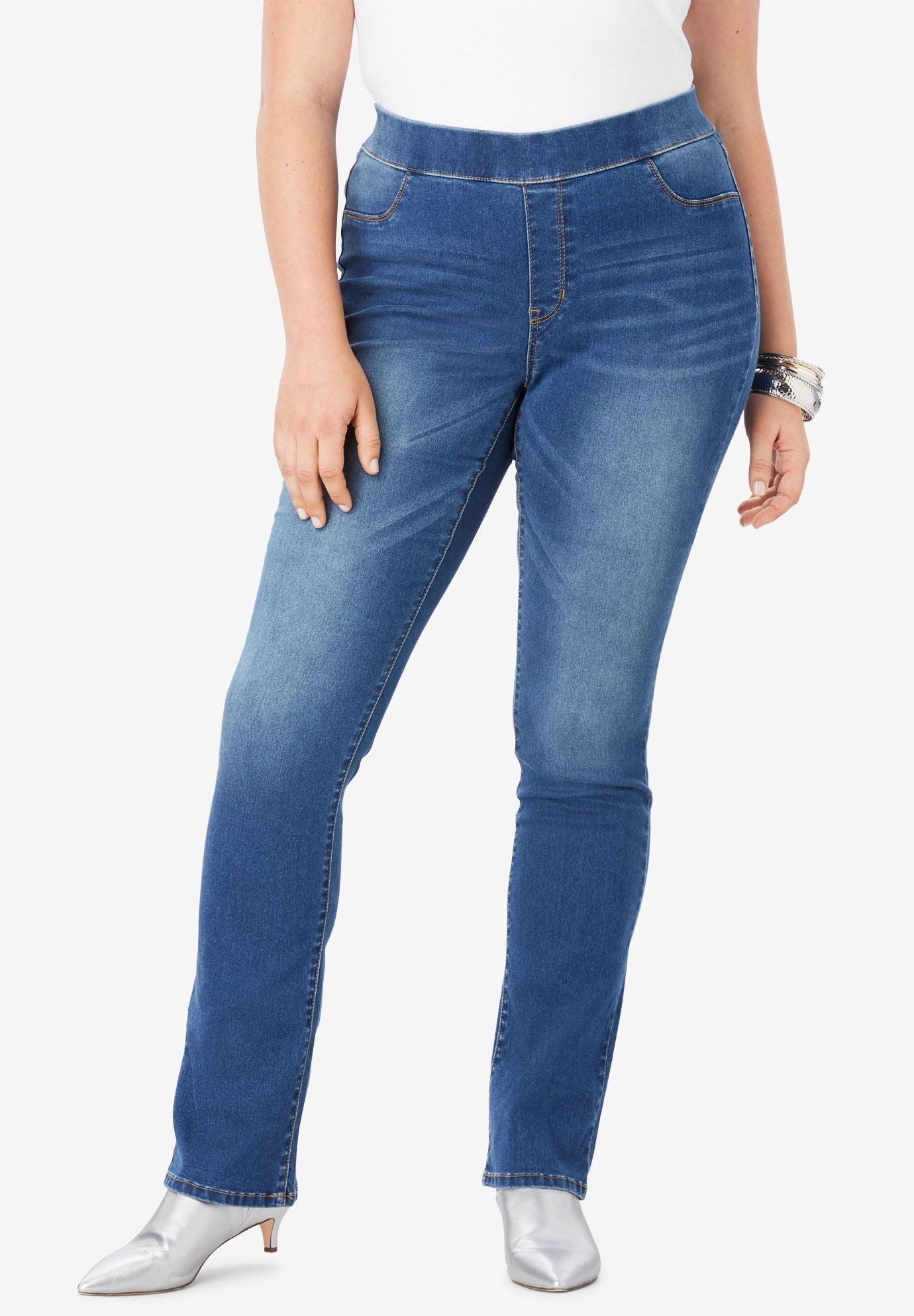 No-Gap Slim Bootcut Jean by Denim 24/7®| Plus Size Bootcut | Full Beauty