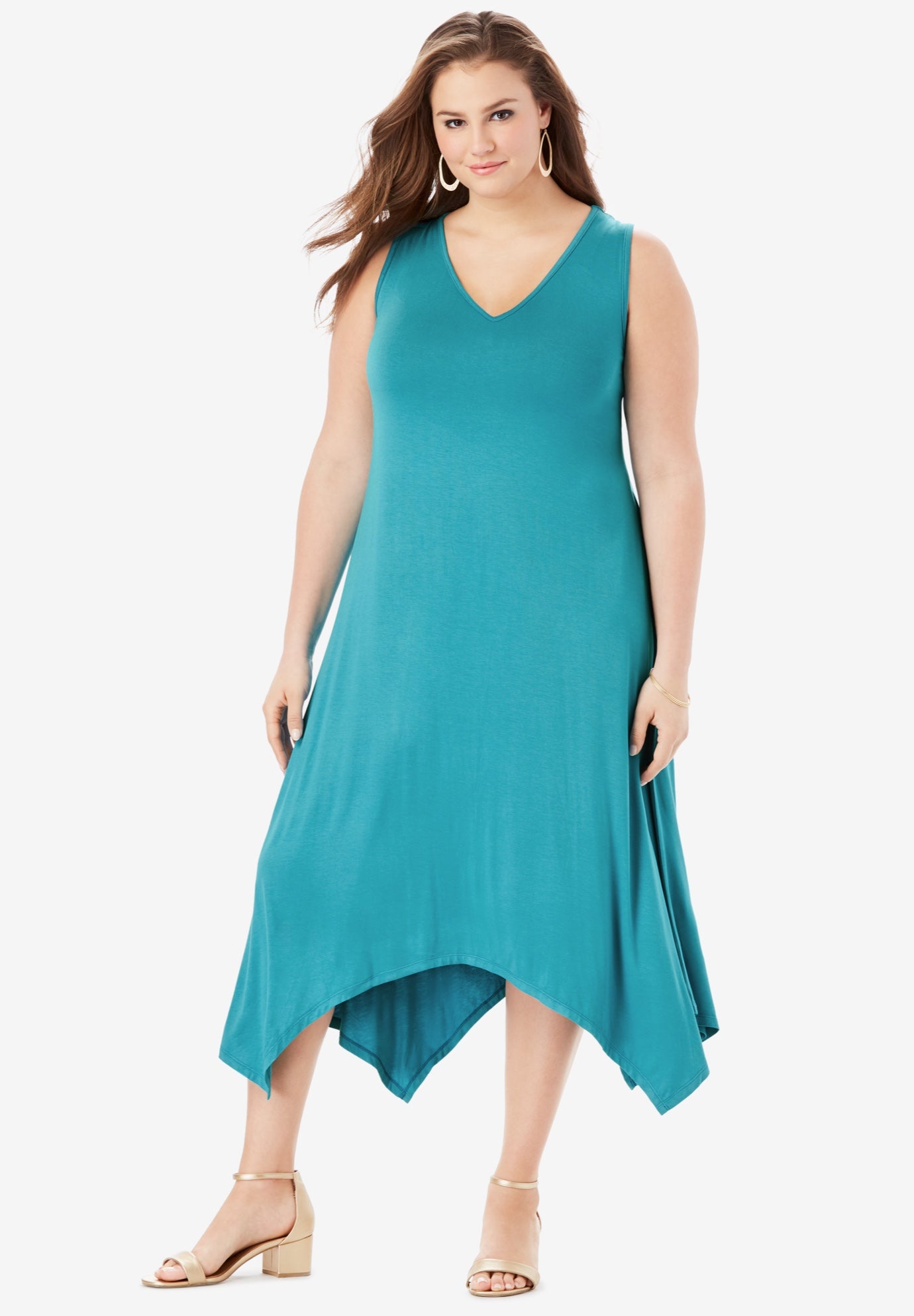 turquoise swing dress