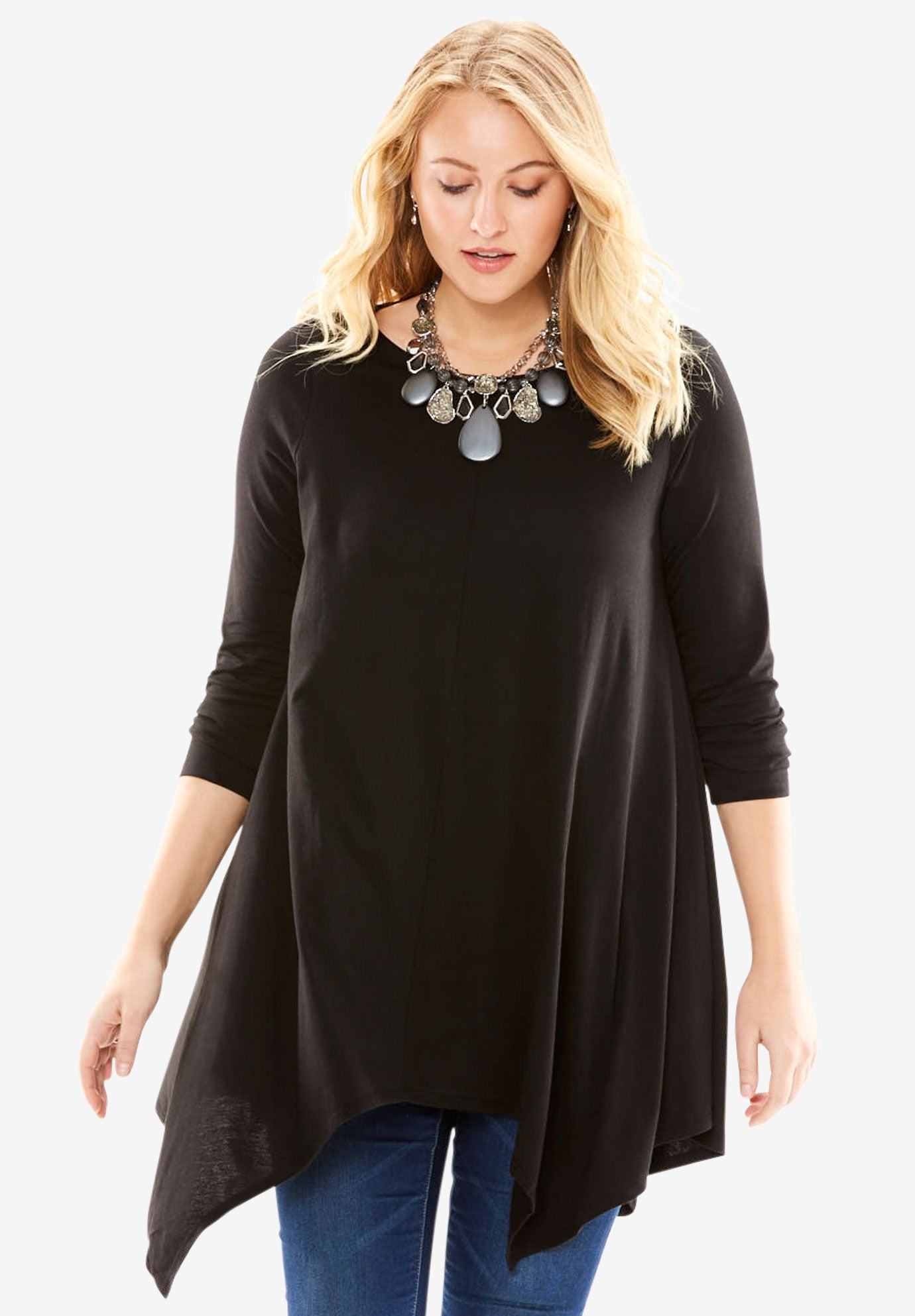 Handkerchief Hem Ultimate Tunic Plus Size Tunics Fullbeauty