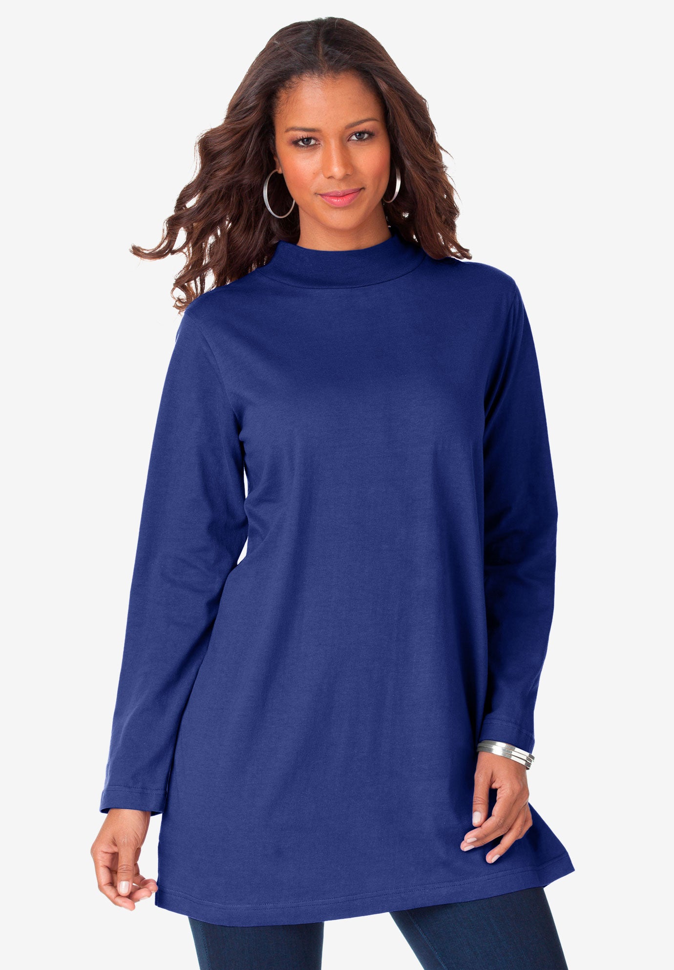 34 inch long plus size tunics