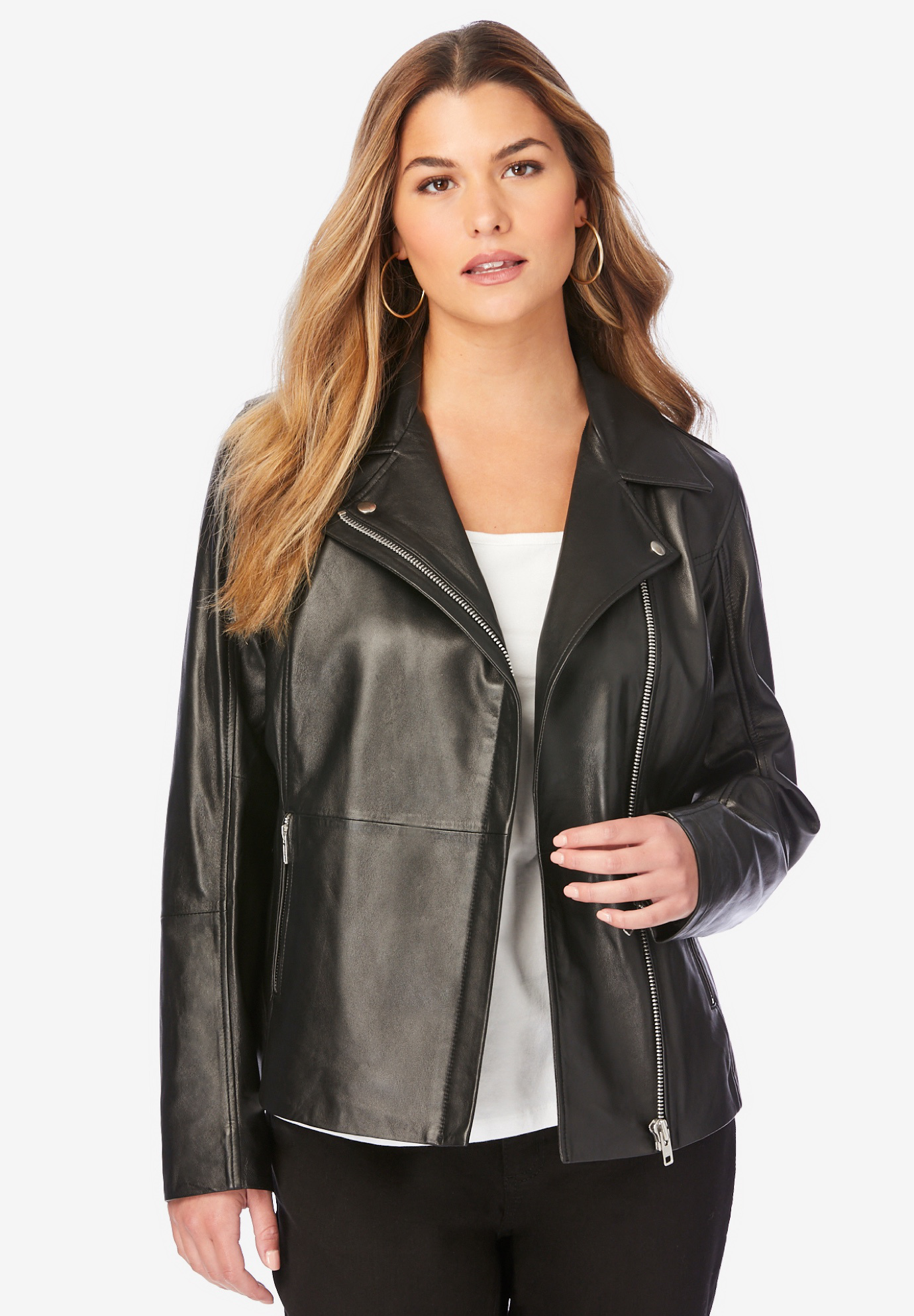 Leather Moto Jacket, 