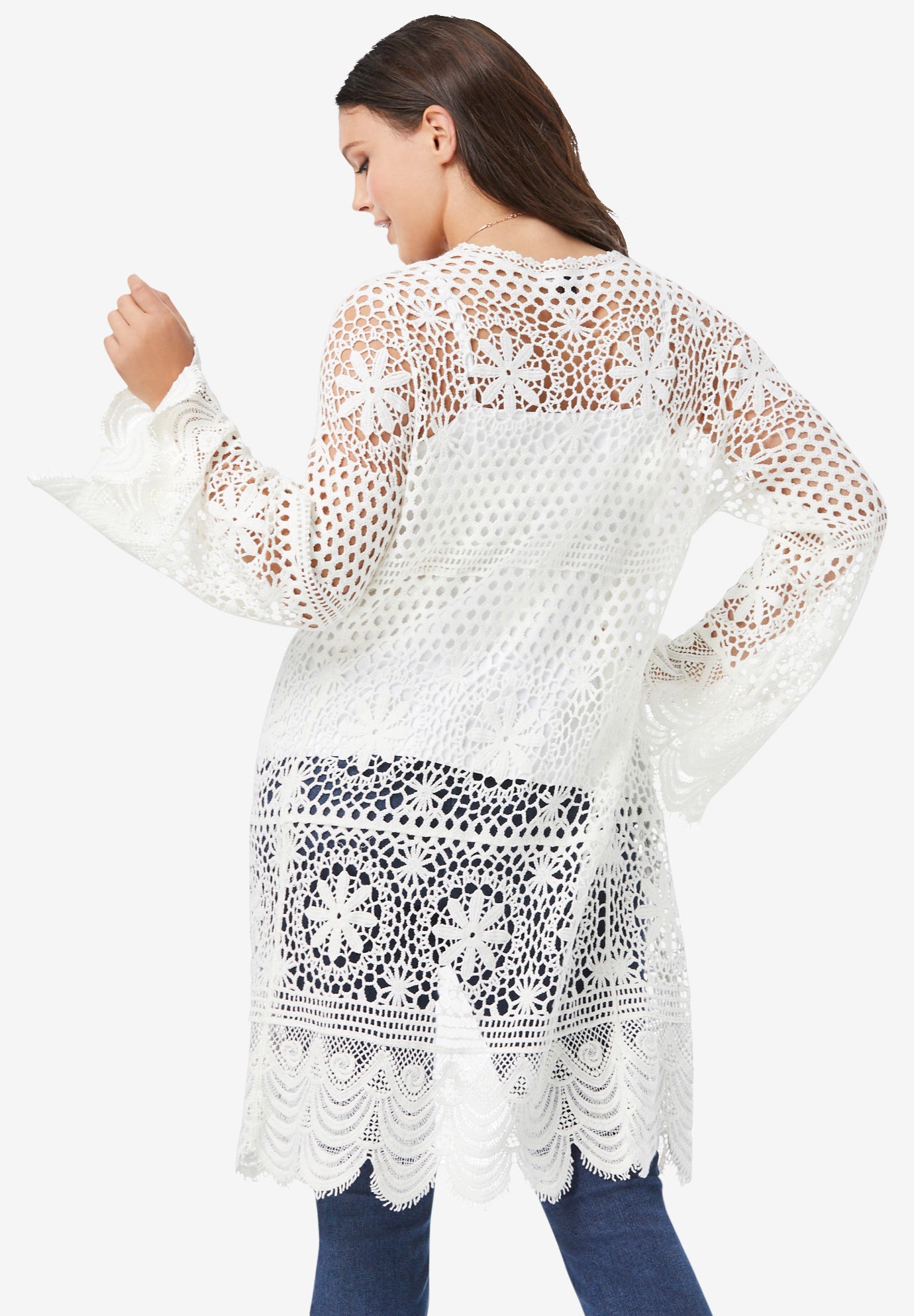 FloralLace Crochet Duster Fullbeauty Outlet