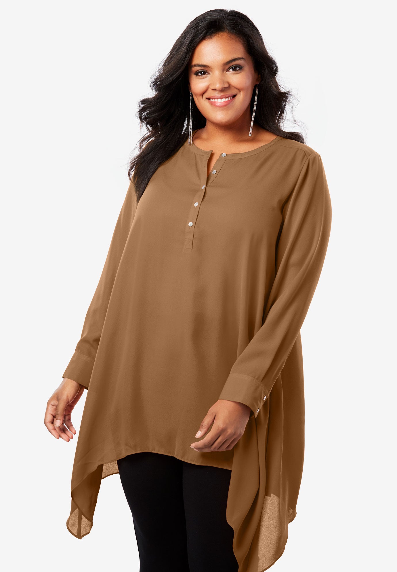 Handkerchief Hem Tunic Plus Size Tunics Full Beauty
