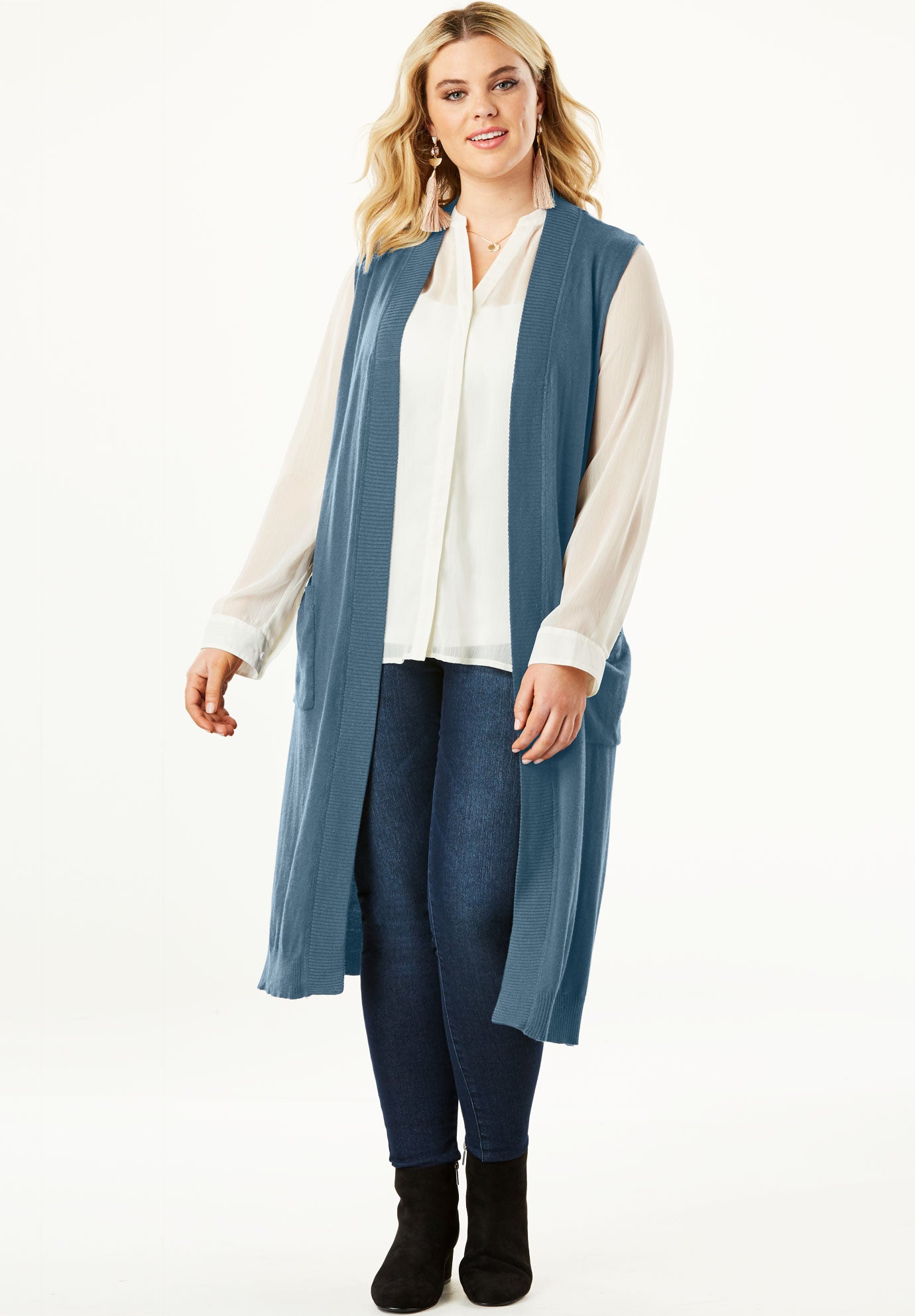 Sleeveless Cardigan Plus Size Sweaters & Cardigans Full Beauty