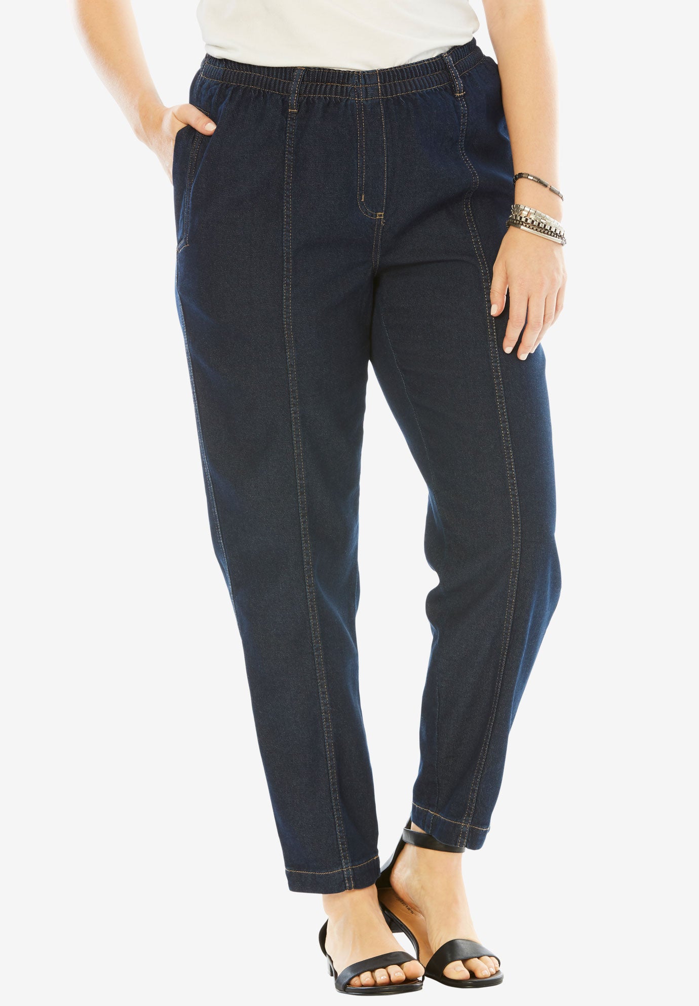 Kate Elastic Waist Jeans| Plus Size Denim | Full Beauty