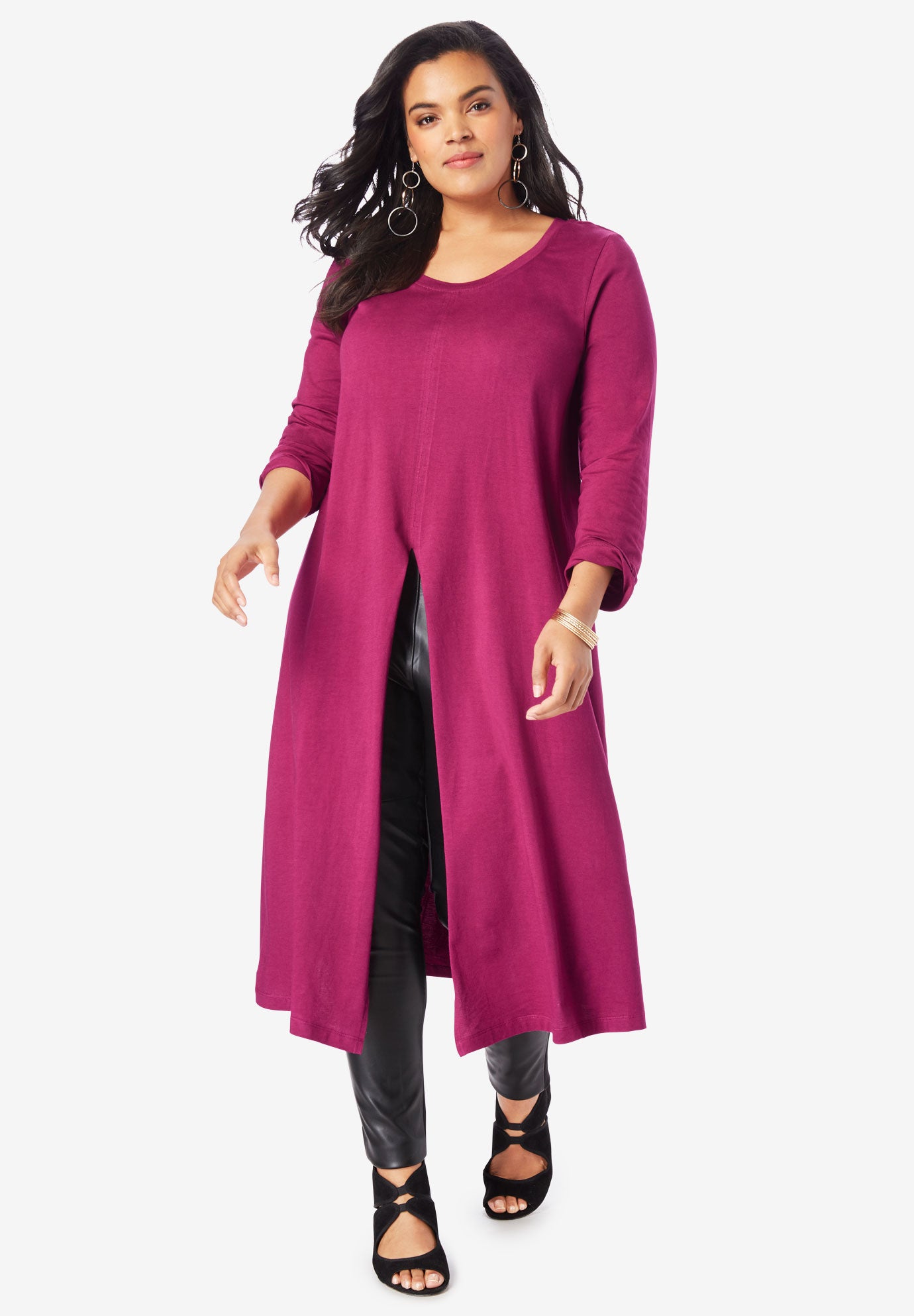 front slit maxi tunic