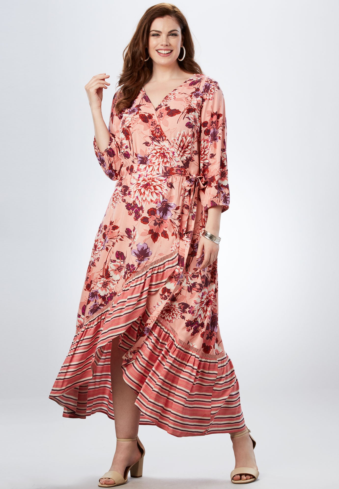 high low wrap dress