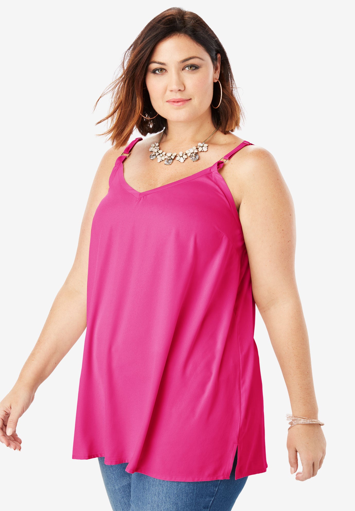 ruched v neck cami