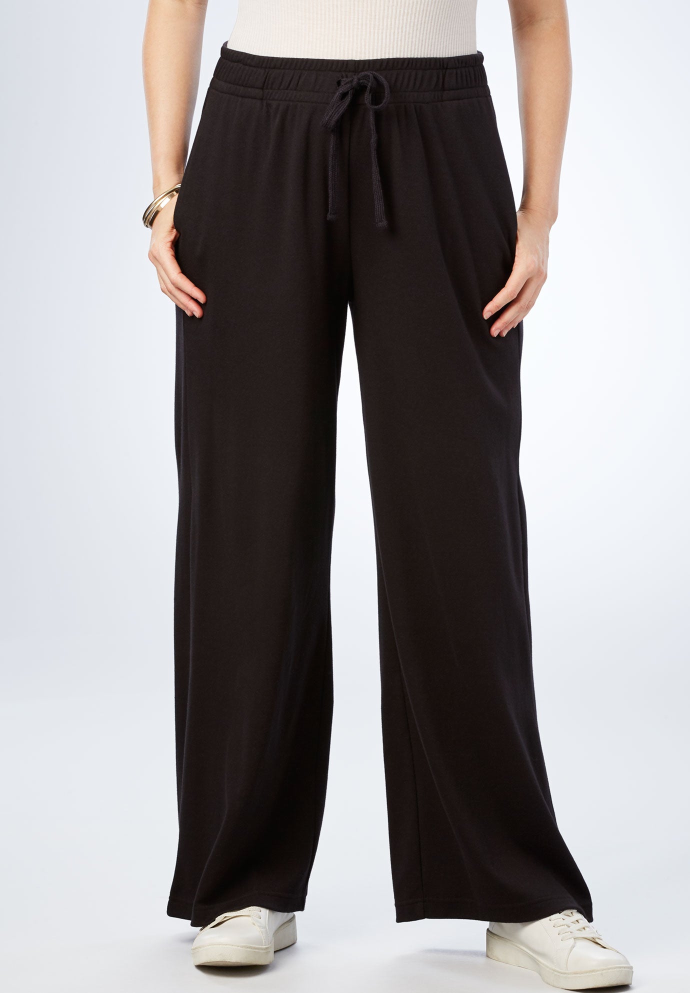 Wide Leg Soft Knit Pant Plus Size Pants Full Beauty