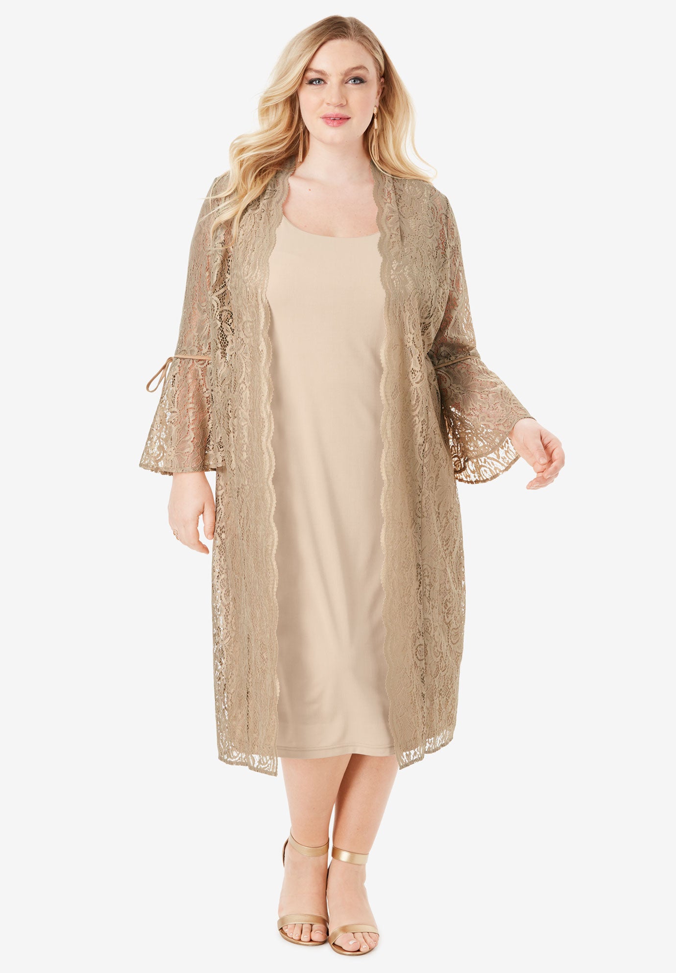 Bandeau dress and duster outlet