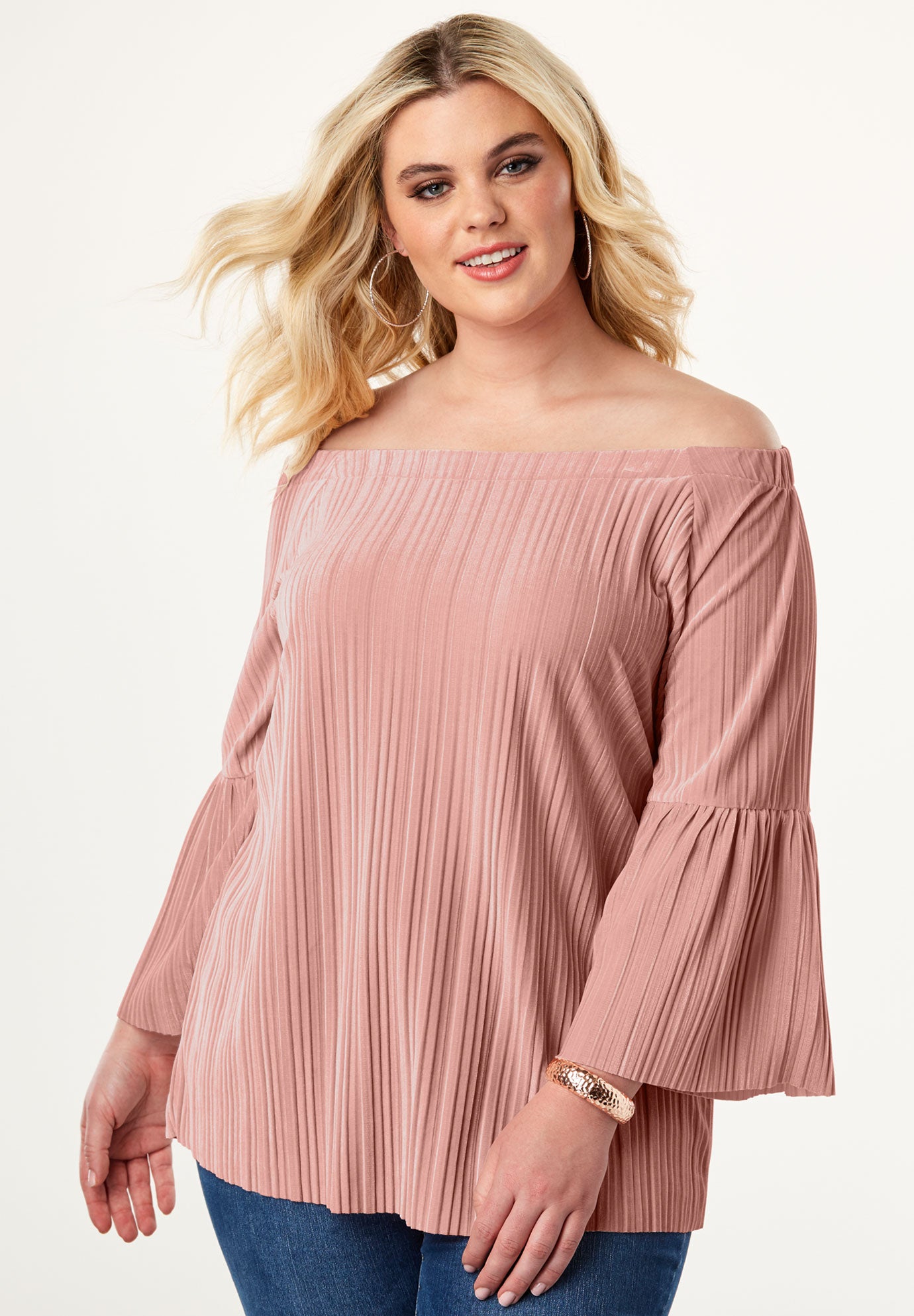 velour off the shoulder top