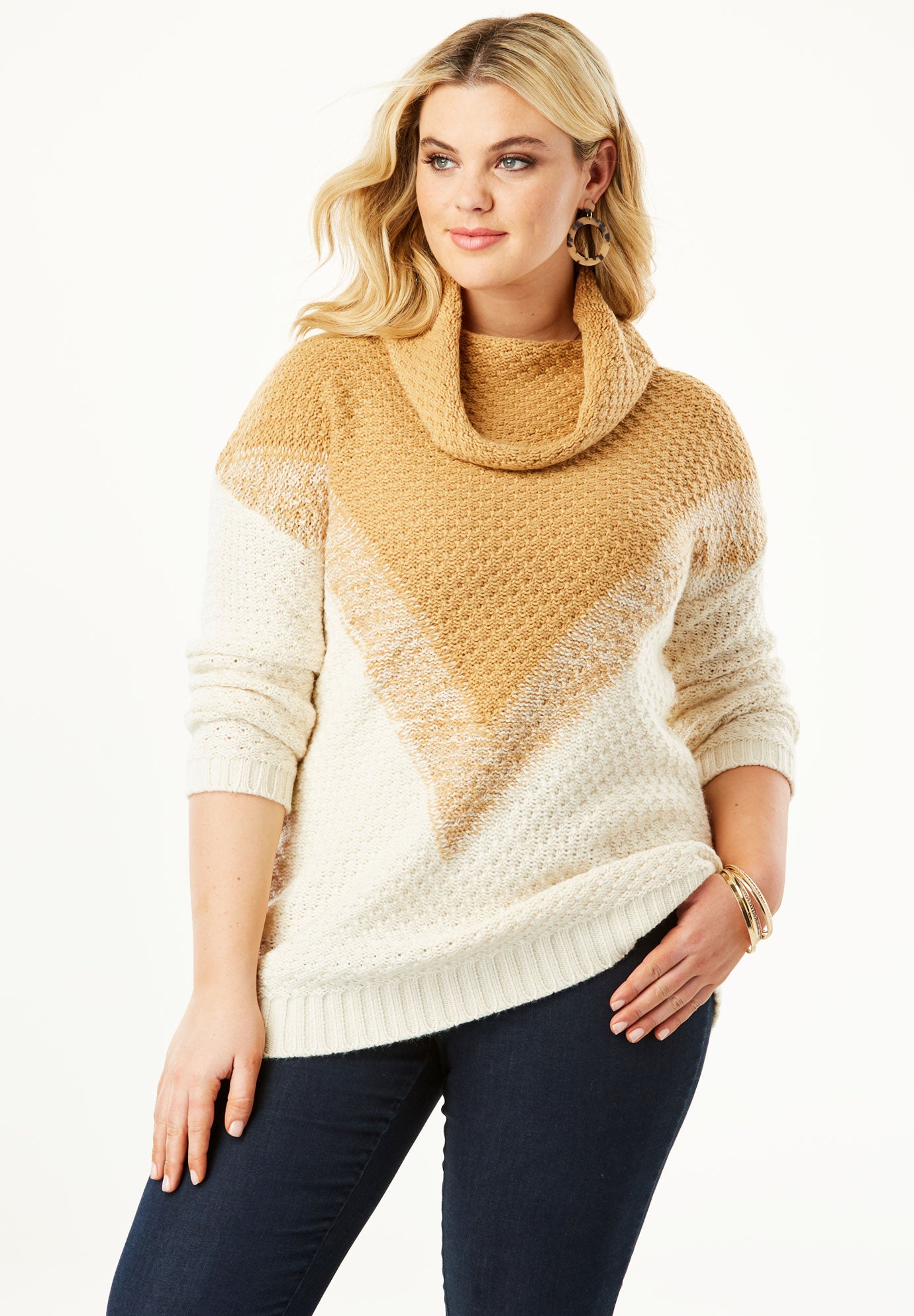 Ombre Pattern Sweater| Plus Size Sweaters & Cardigans | Full Beauty
