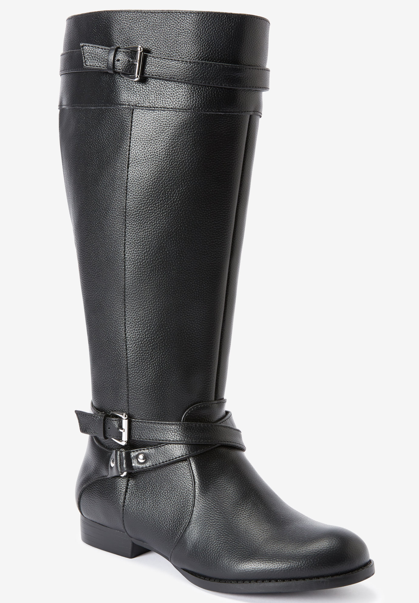 The Janis Wide Calf Leather Boot | Fullbeauty Outlet