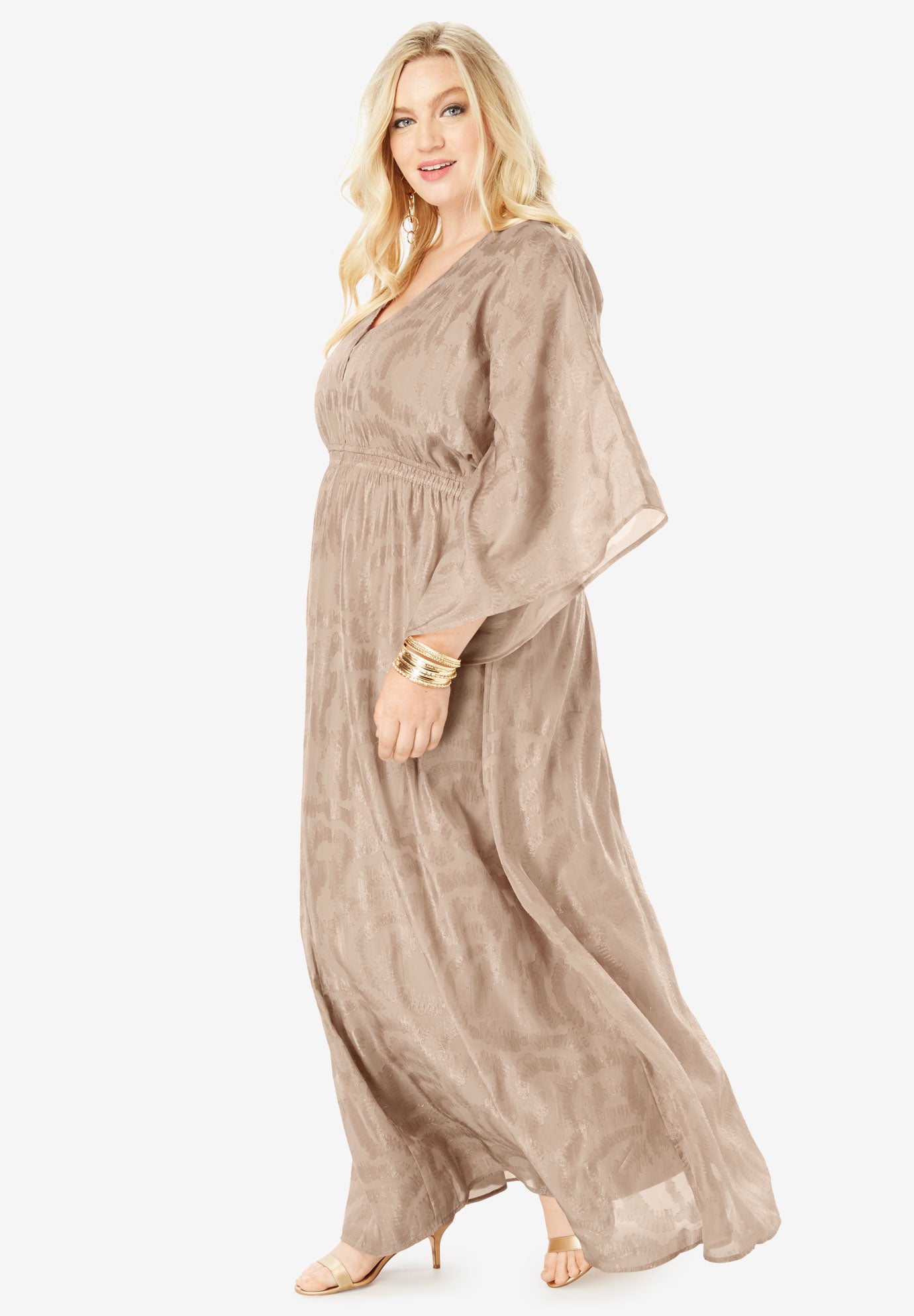 KimonoSleeve Maxi Dress Fullbeauty Outlet