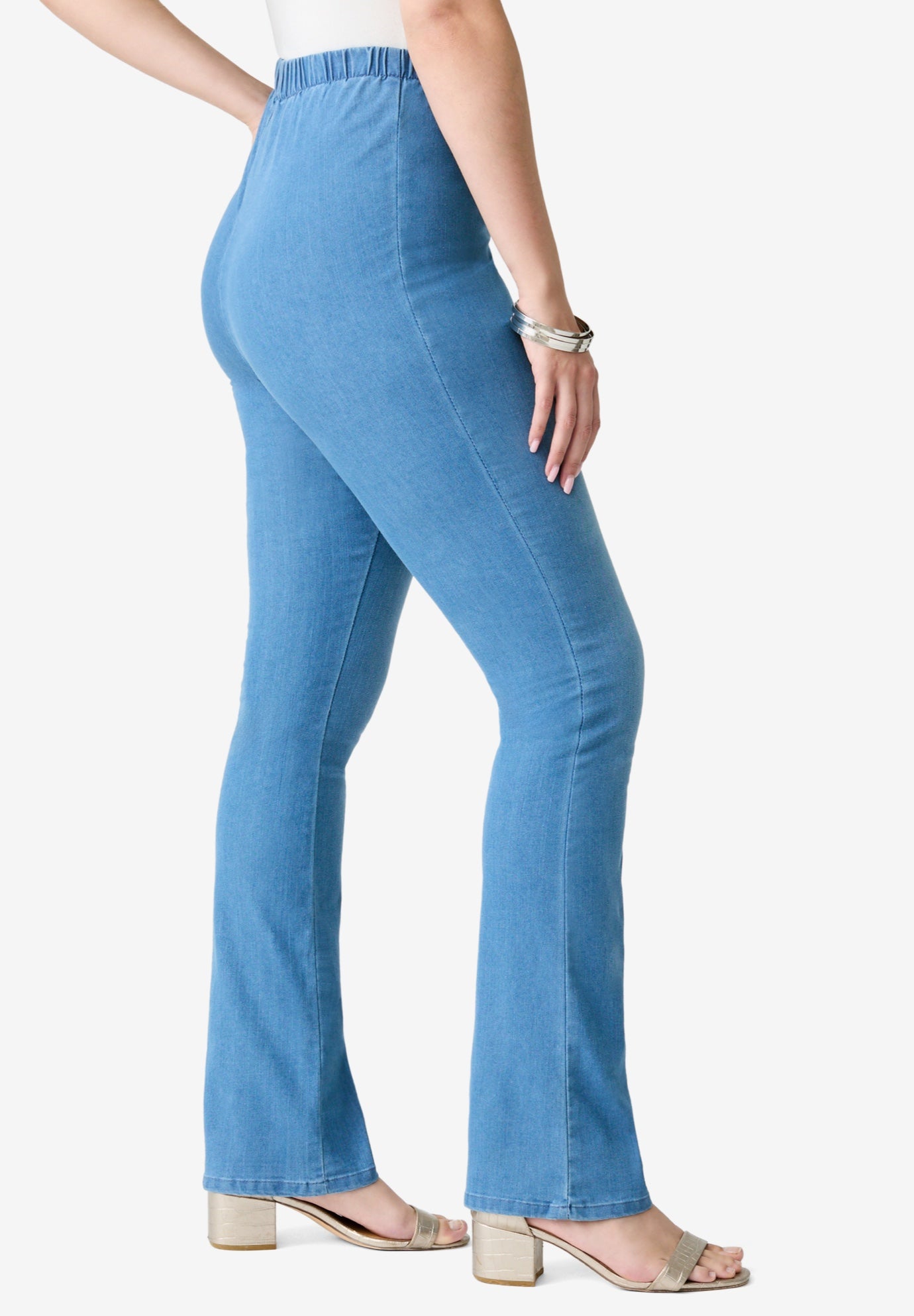 Bootcut Pull On Stretch Denim Jean By Denim 24 7® Plus Size Bottoms Fullbeauty