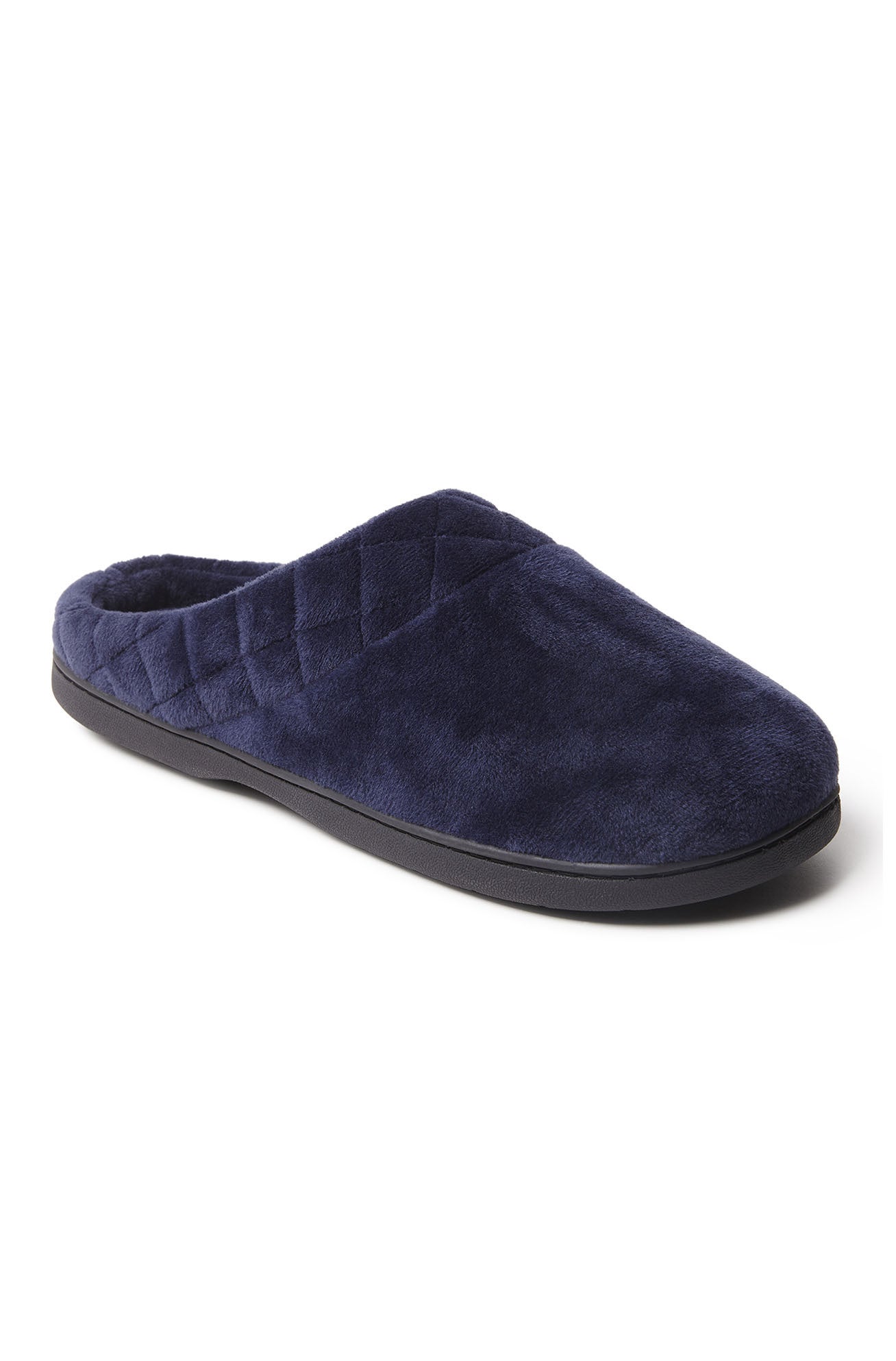 Women's darcy microfiber velour clog deals with quilted cuff slipper