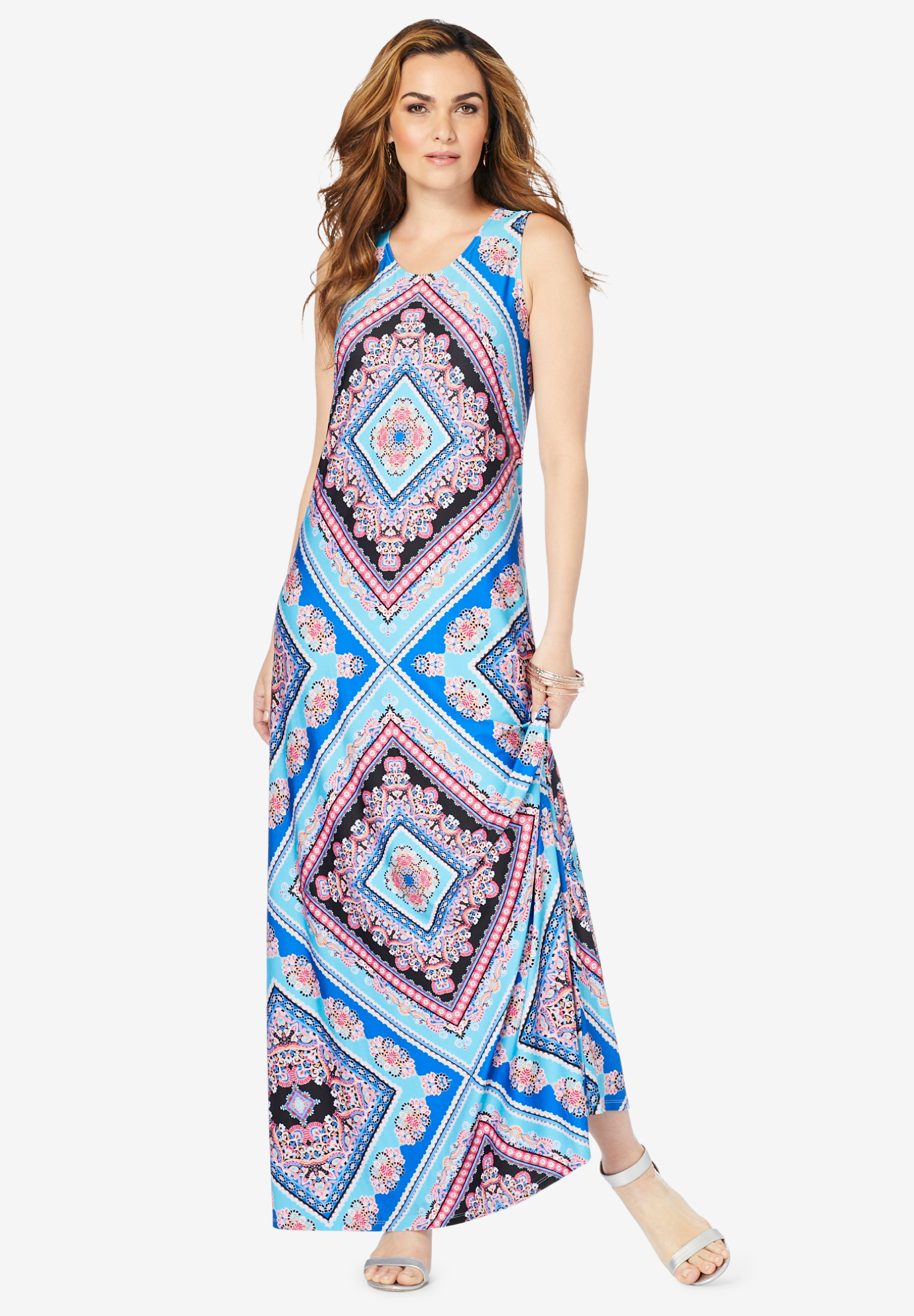 Ultrasmooth® Fabric Print Maxi Dress, 
