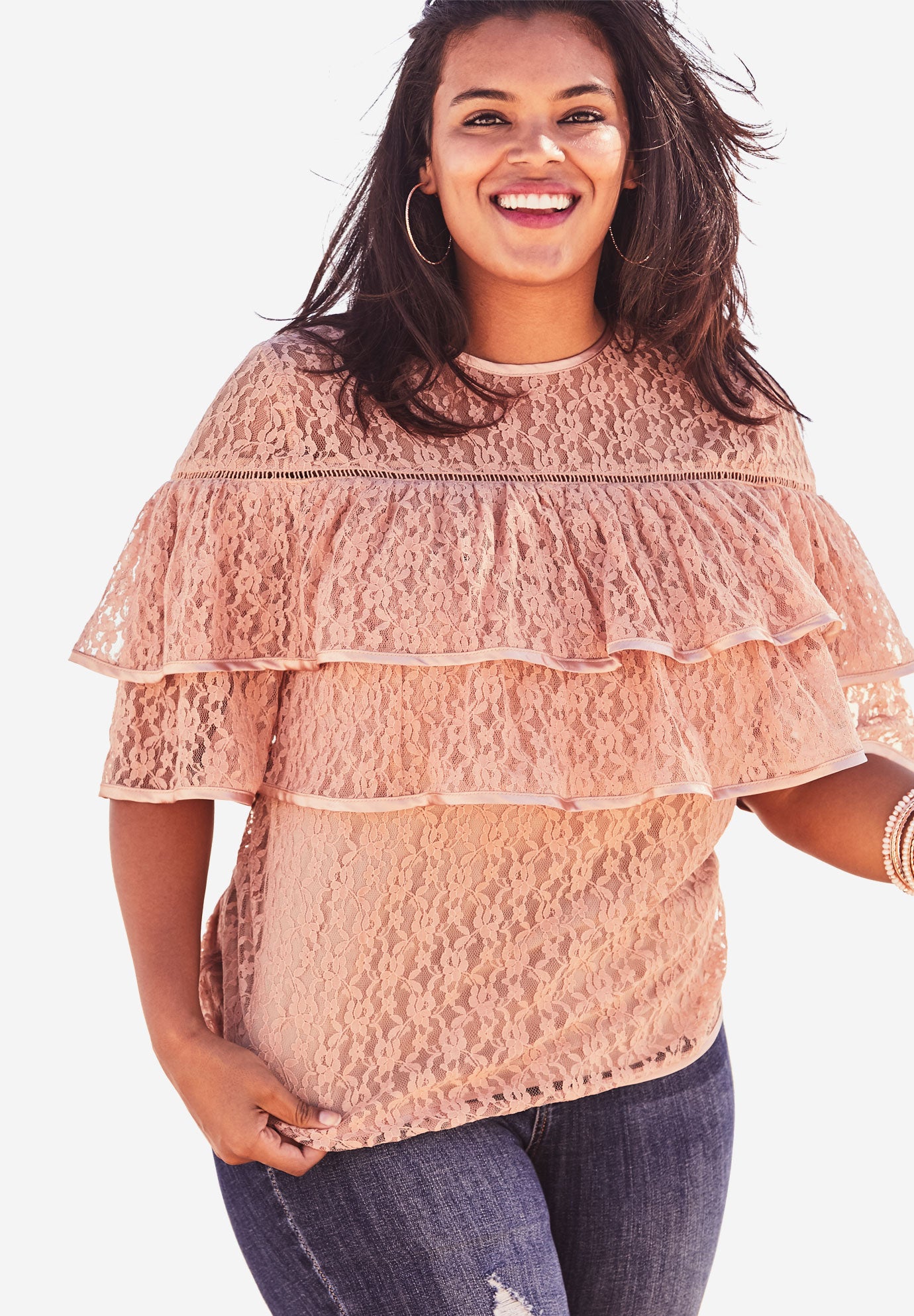 white tiered top