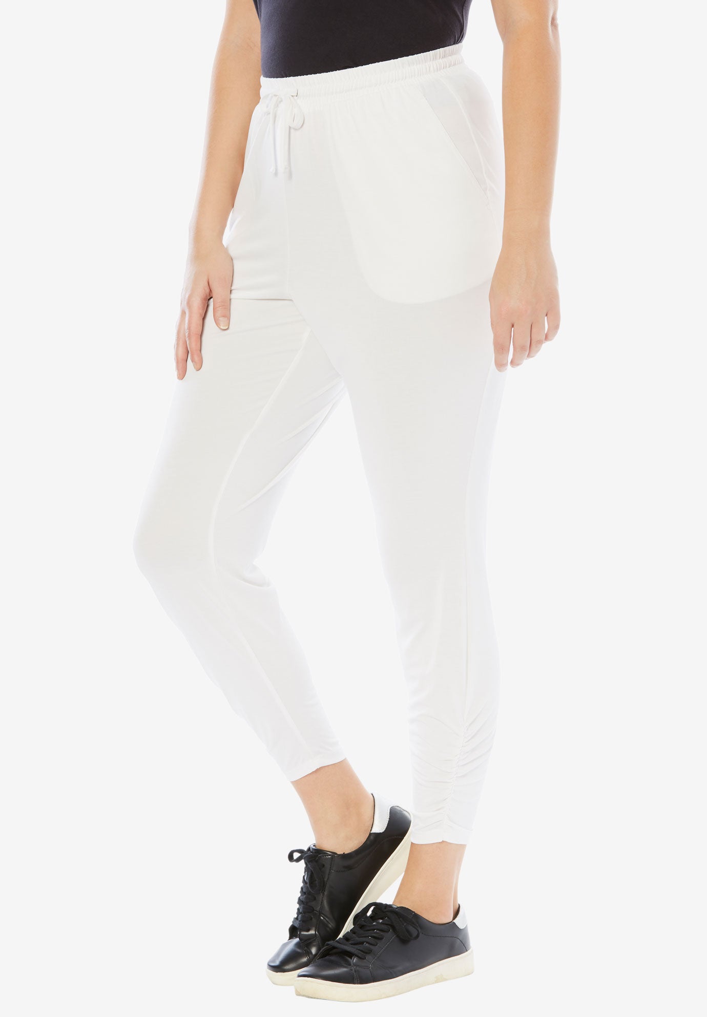 ruched leg joggers