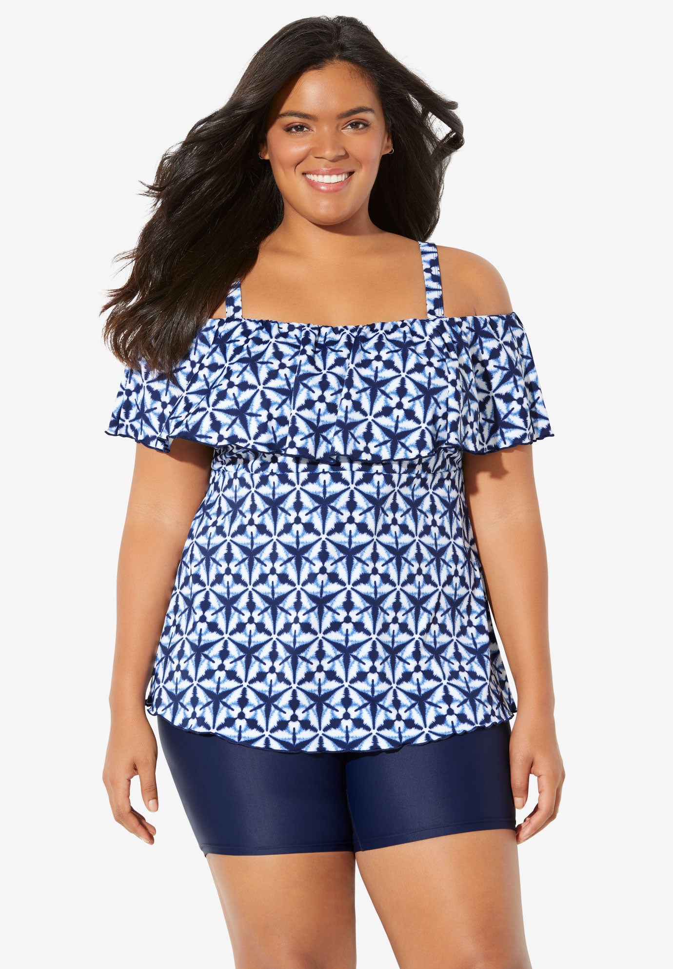 Ruffle Tankini Top Plus Size Tankinis & Bikinis Full Beauty