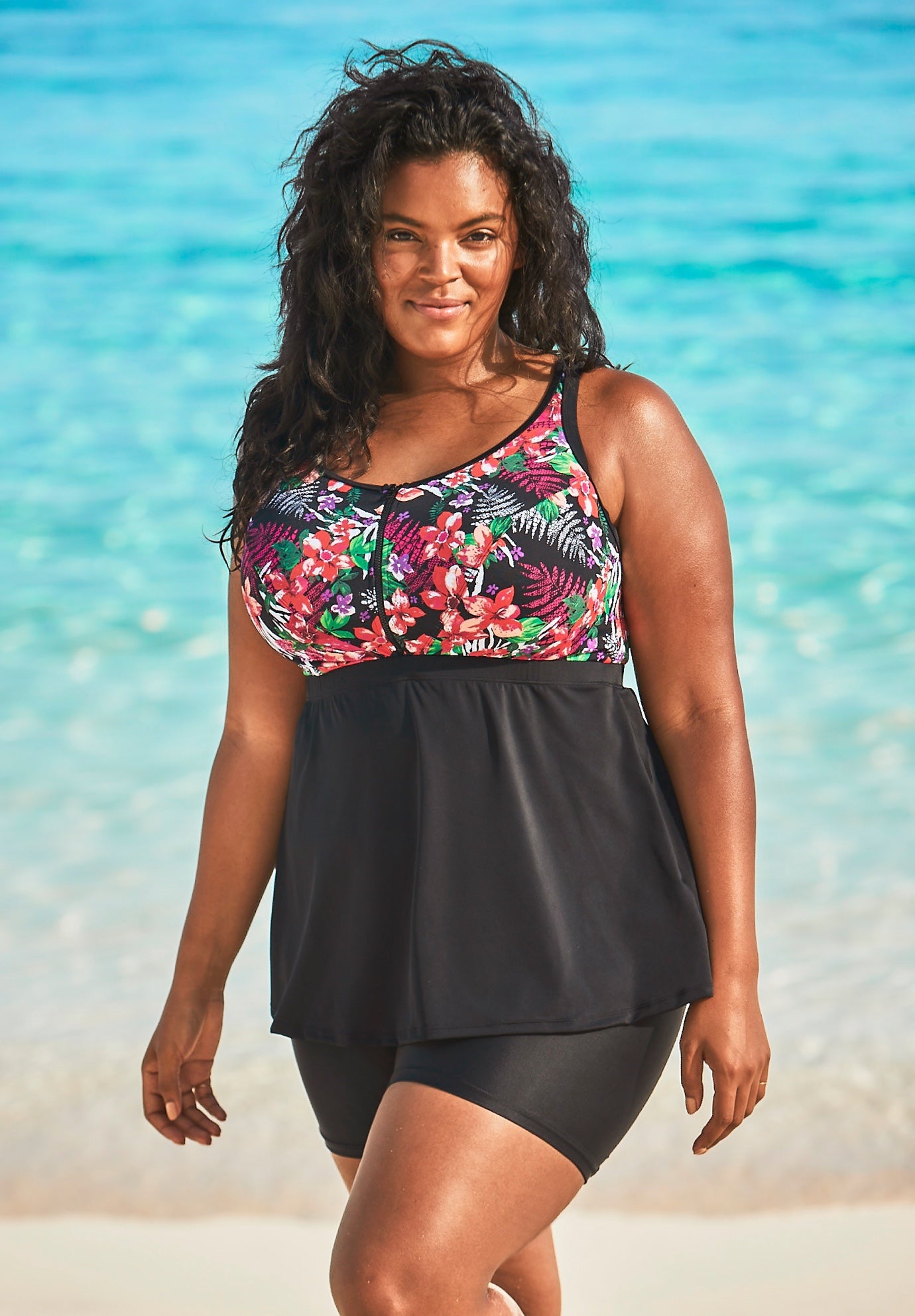 ZipFront Tankini Top Fullbeauty Outlet