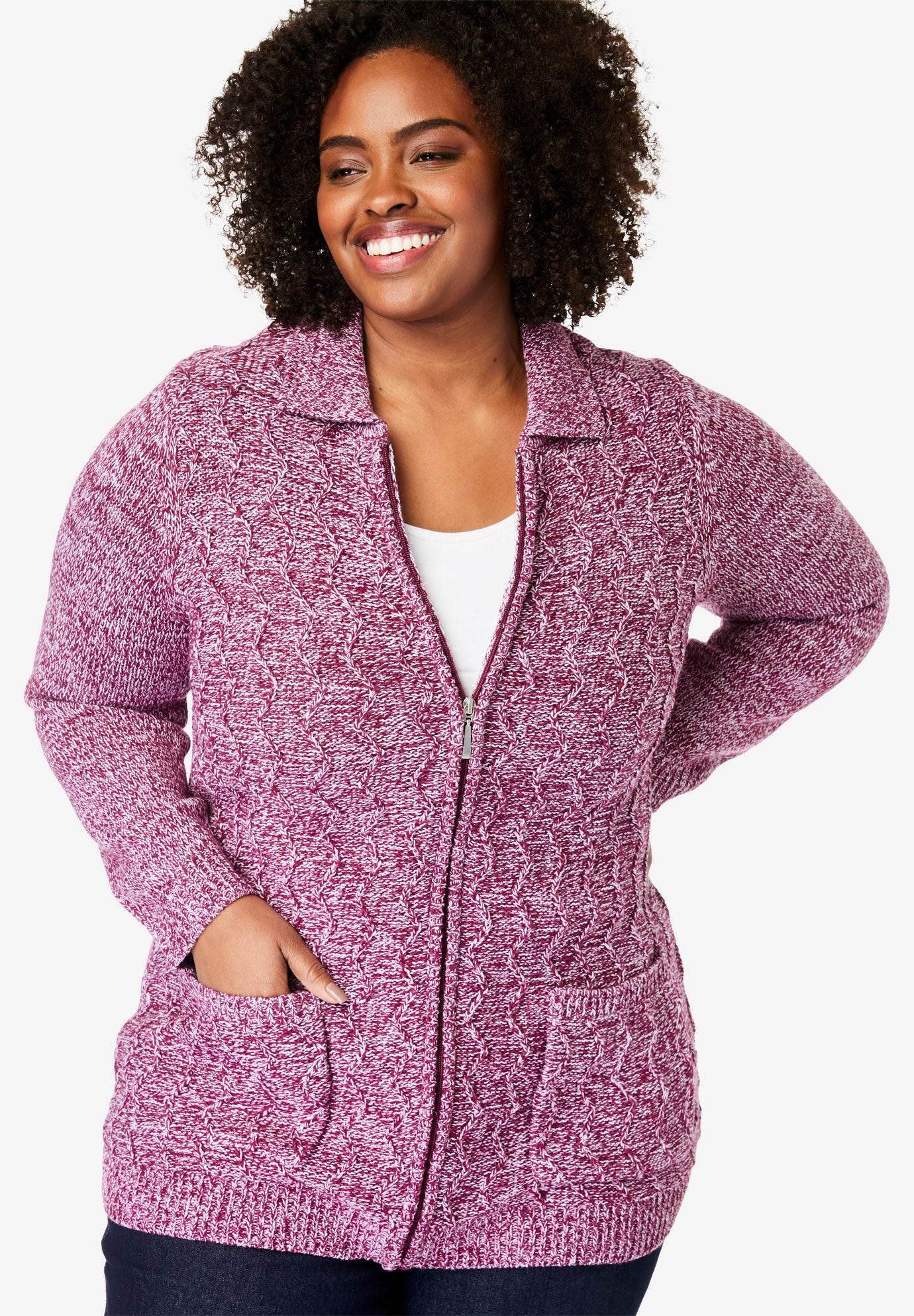 ladies zipper cardigans