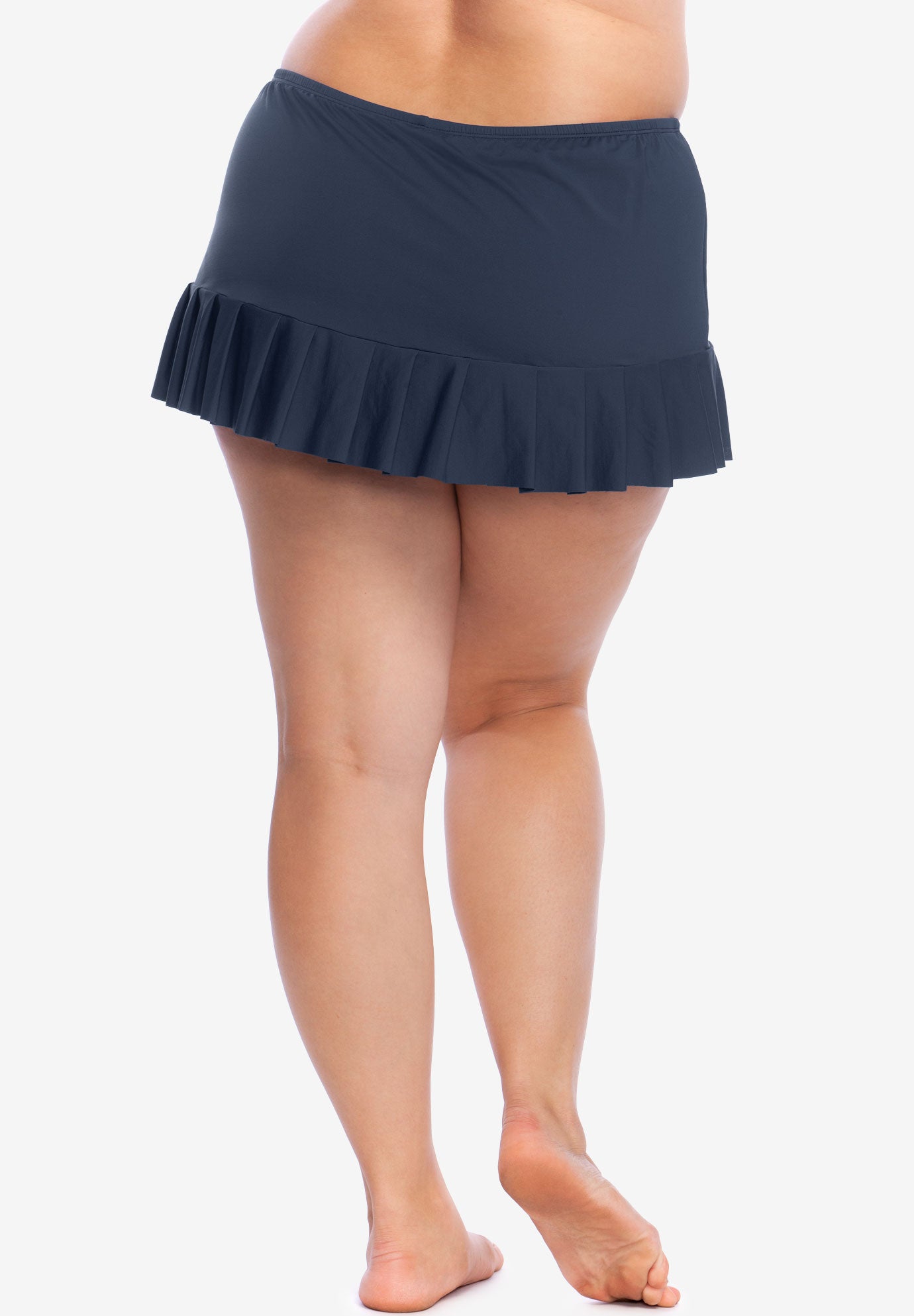 Pleated Swim Skirt by 24th & Ocean Plus Size Swimwear Fullbeauty