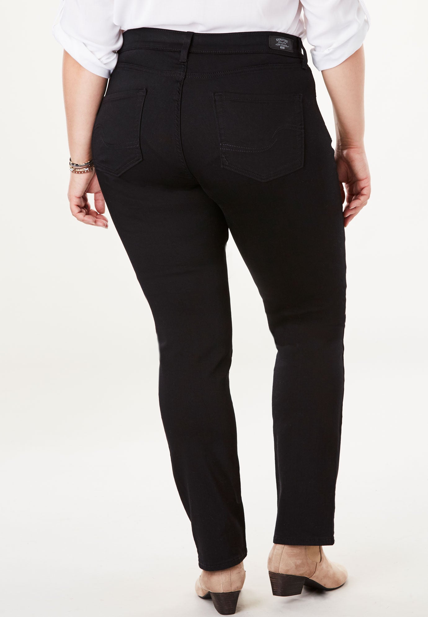 signature curvy straight jeans