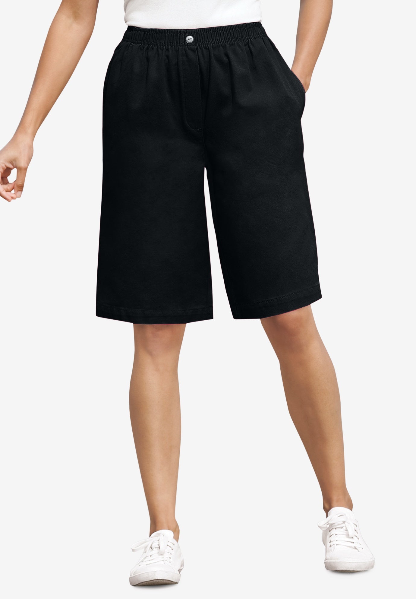 cotton shorts with elastic waistband