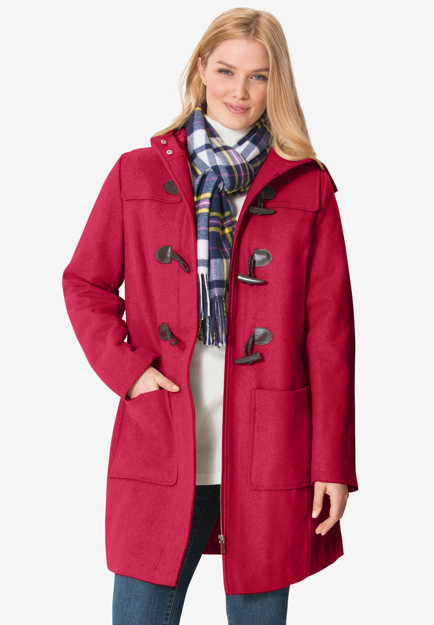 Plus size toggle coat discount with hood