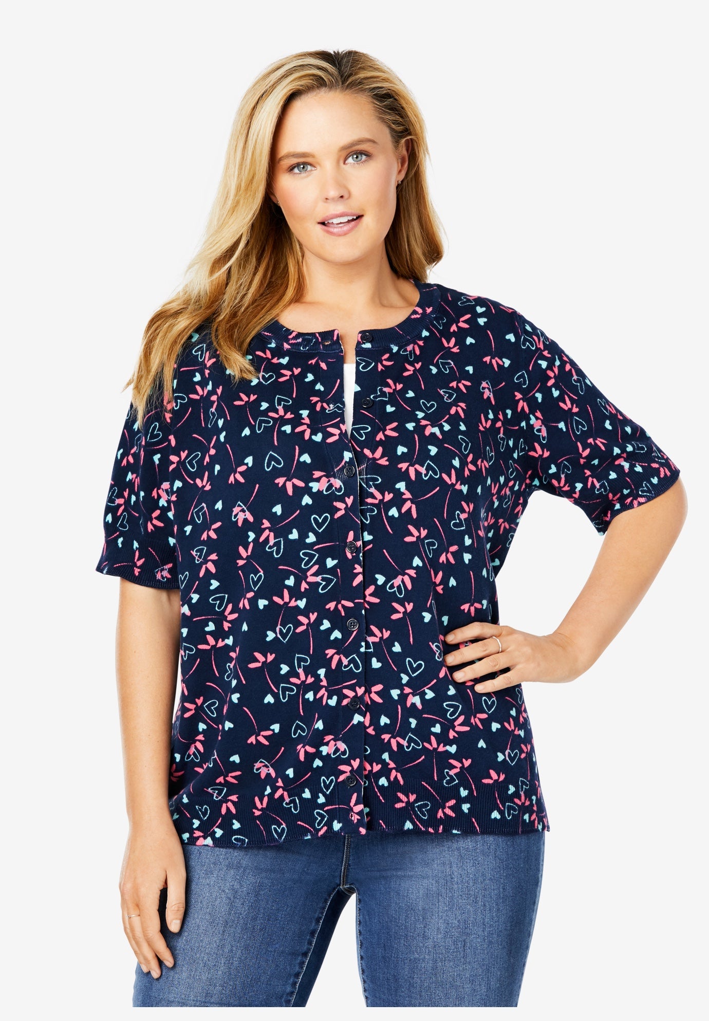 Perfect ElbowLength Sleeve Cardigan Plus Size Cardigans Fullbeauty