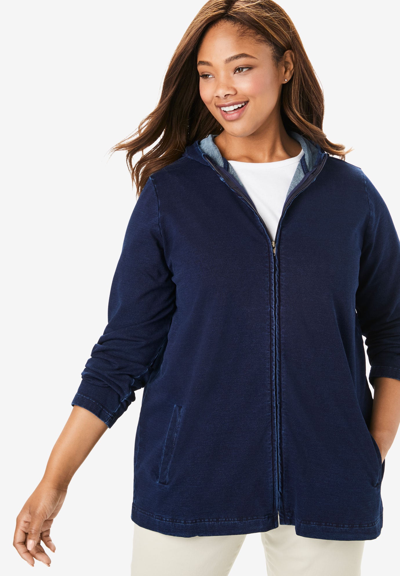 Hooded French Terry Jacket Fullbeauty Outlet