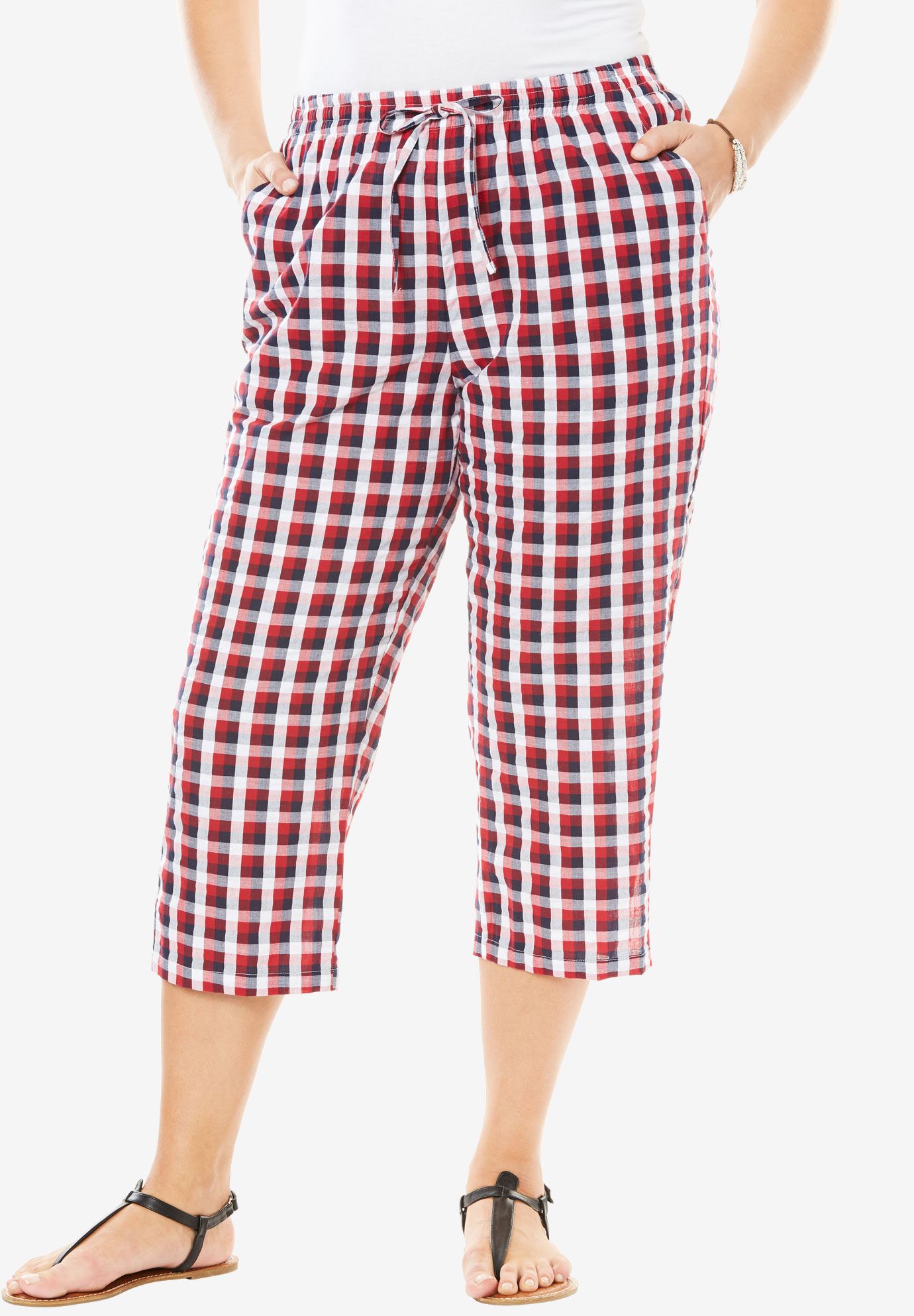 ladies seersucker capris
