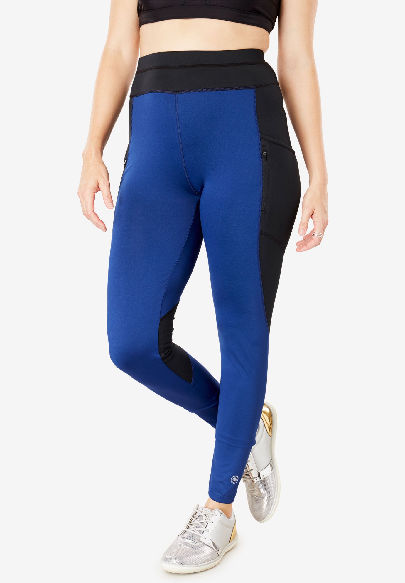 Side-Pocket Fleece-Lined Legging by FullBeauty SPORT® | Plus Size Pants ...