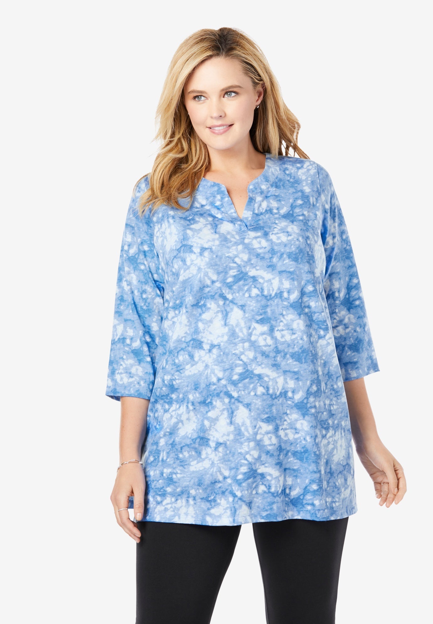 tie dye tunic plus size
