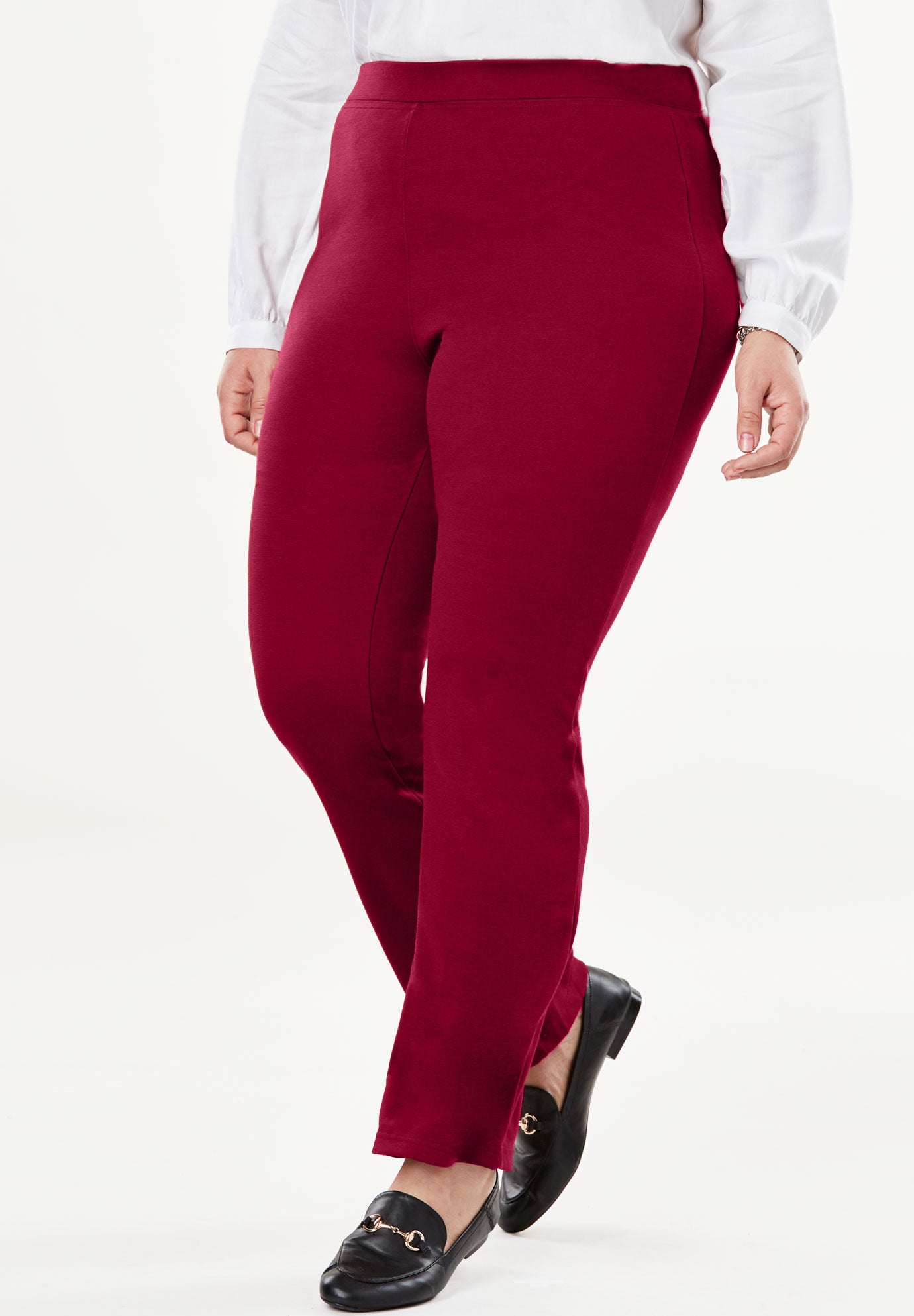 Bootcut Ponte Stretch Knit Pant Plus Size Pants Full Beauty