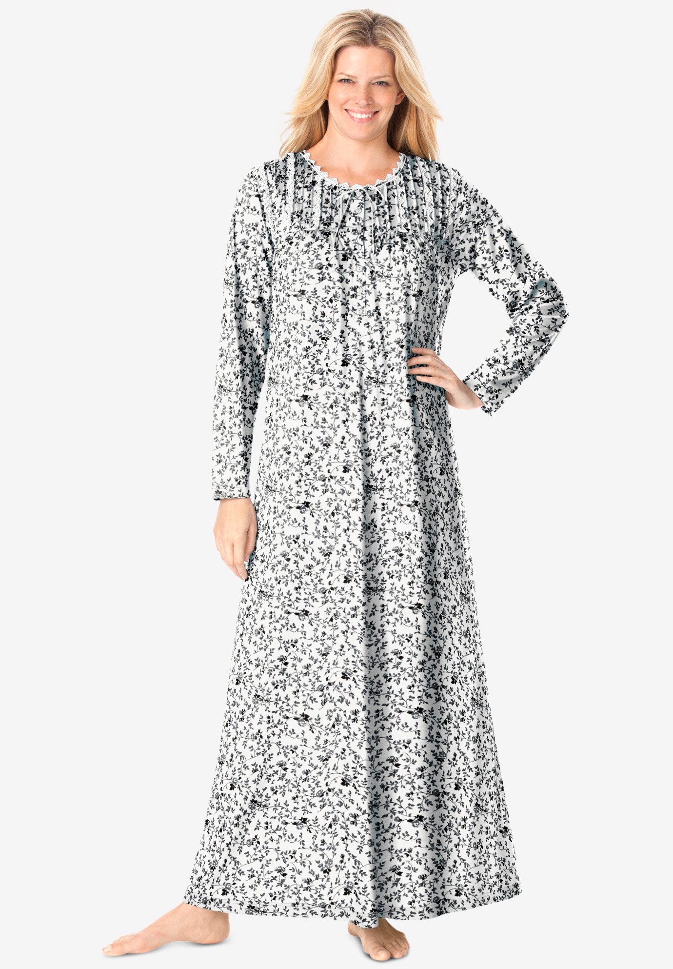 Floral Knit Gown , 