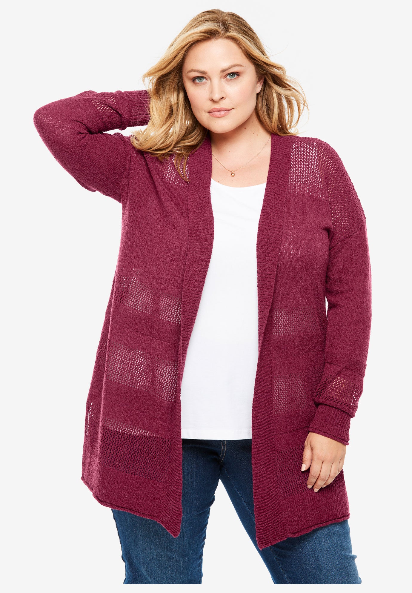what is a pointelle cardigan