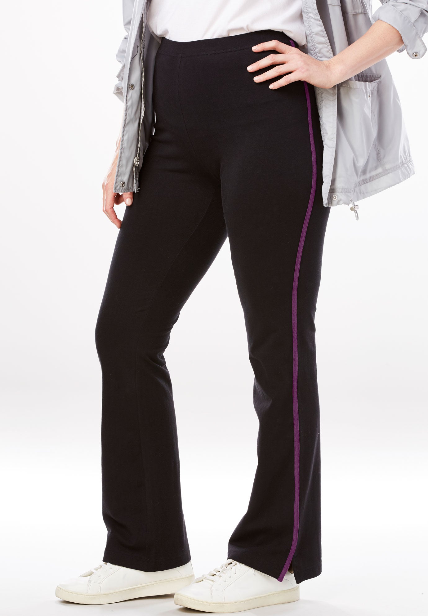 yoga pants with side stripe