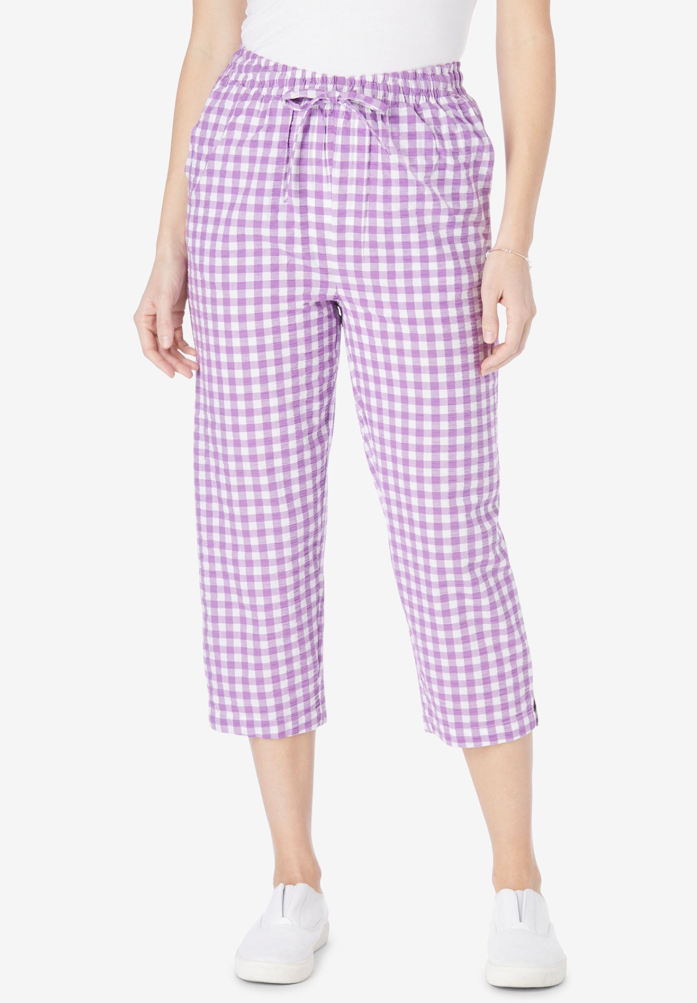 Seersucker capris clearance