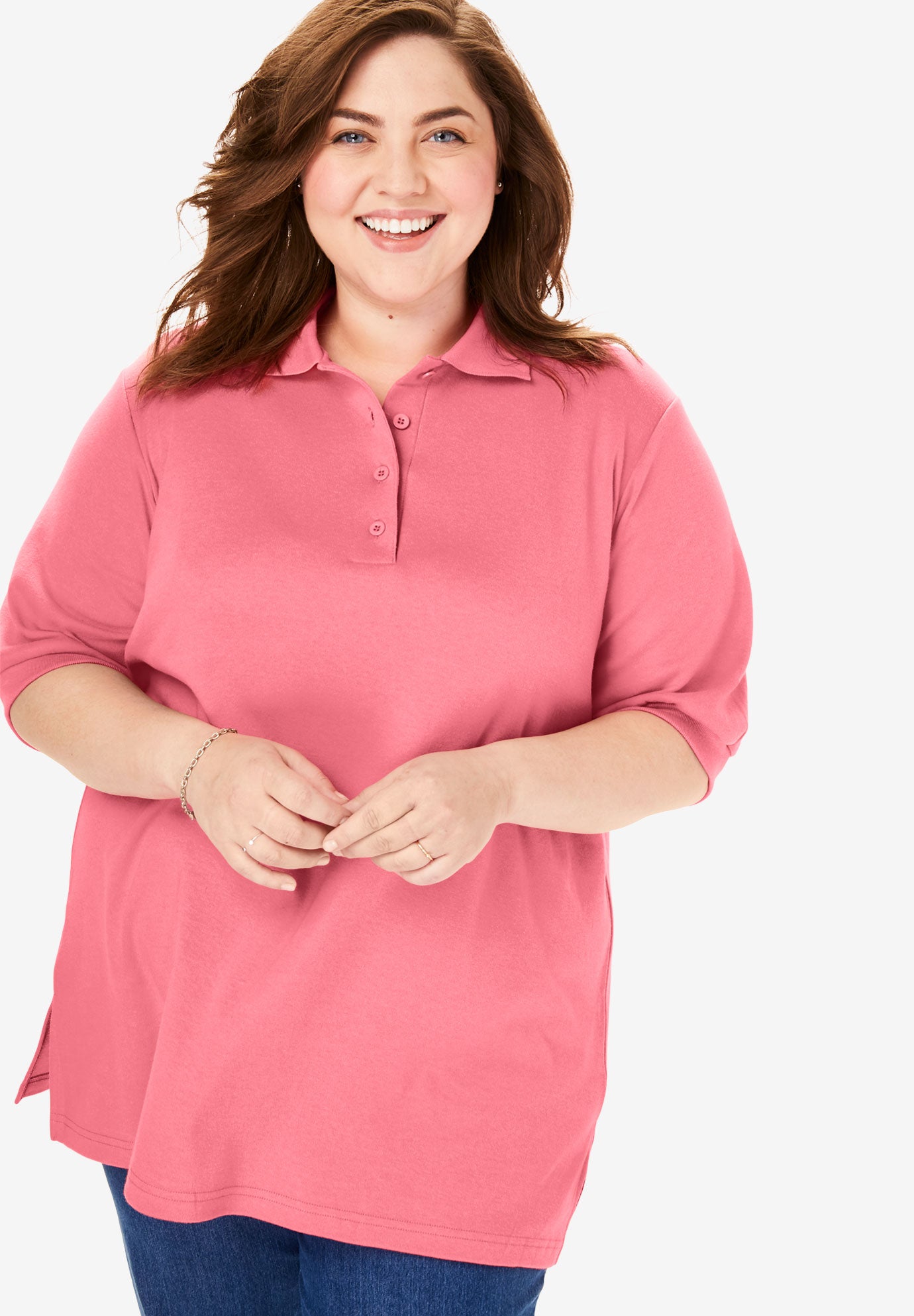 elbow length polo shirts