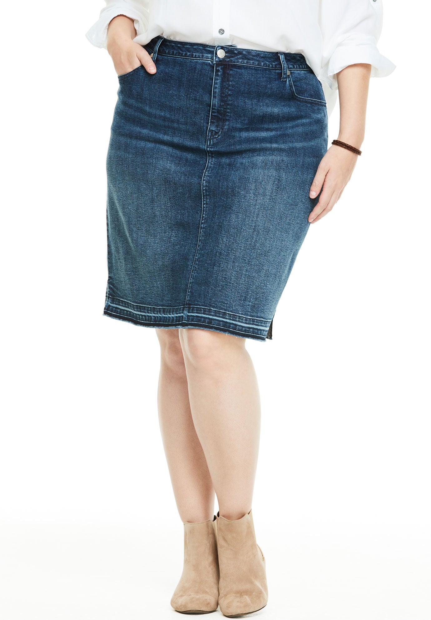 Perfect Denim Skirt| Plus Size Skirts | Full Beauty