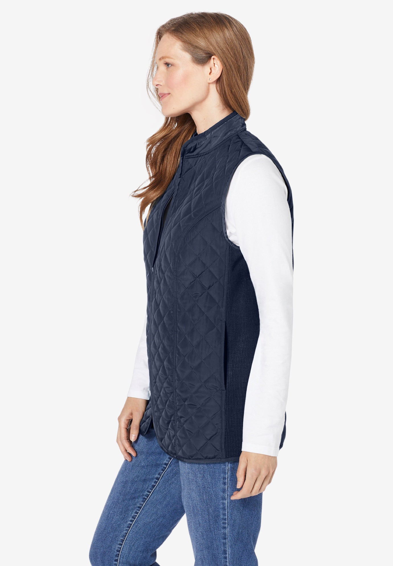 ZipFront Quilted Vest Fullbeauty Outlet