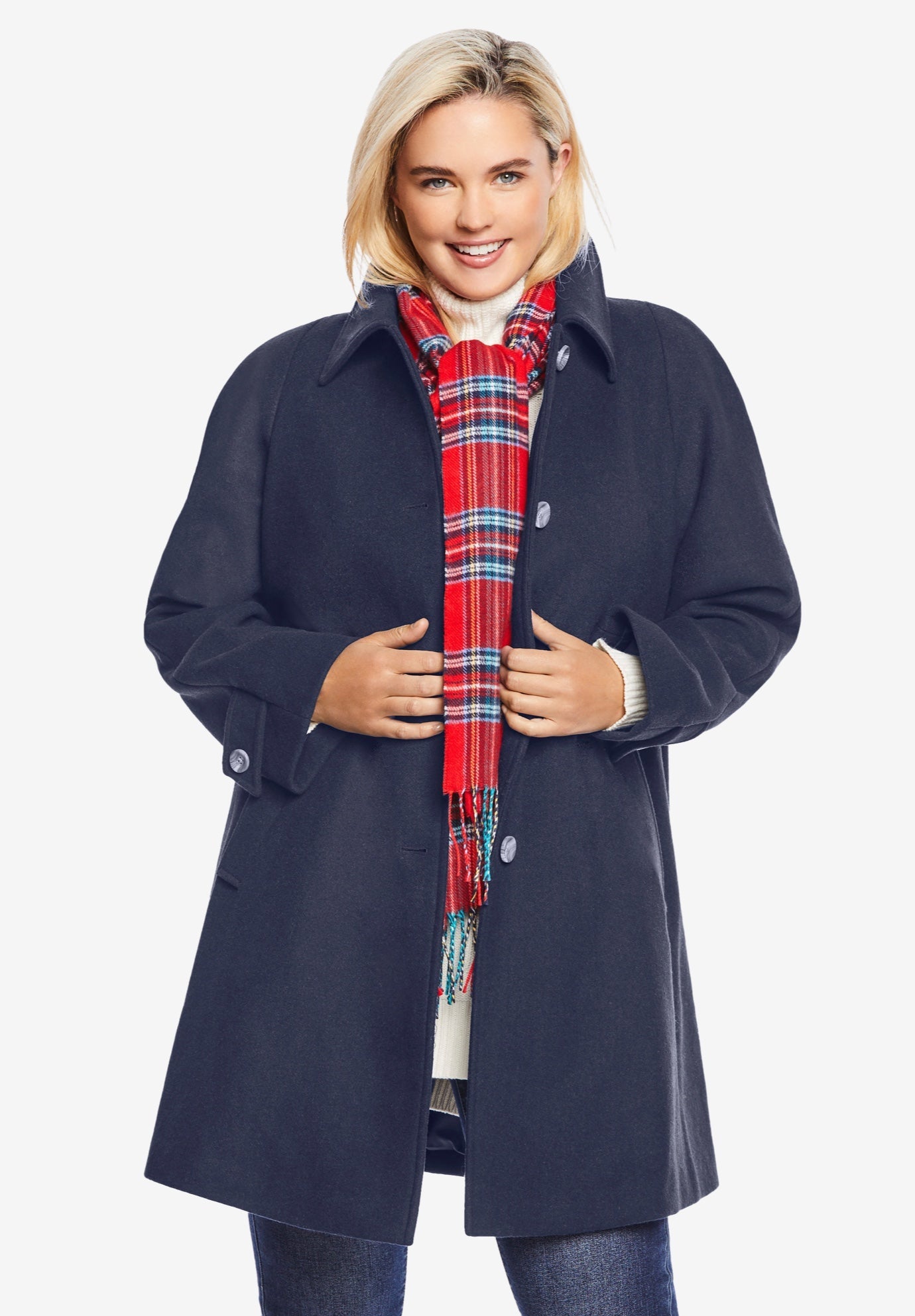 WoolBlend Classic ALine Coat Fullbeauty Outlet