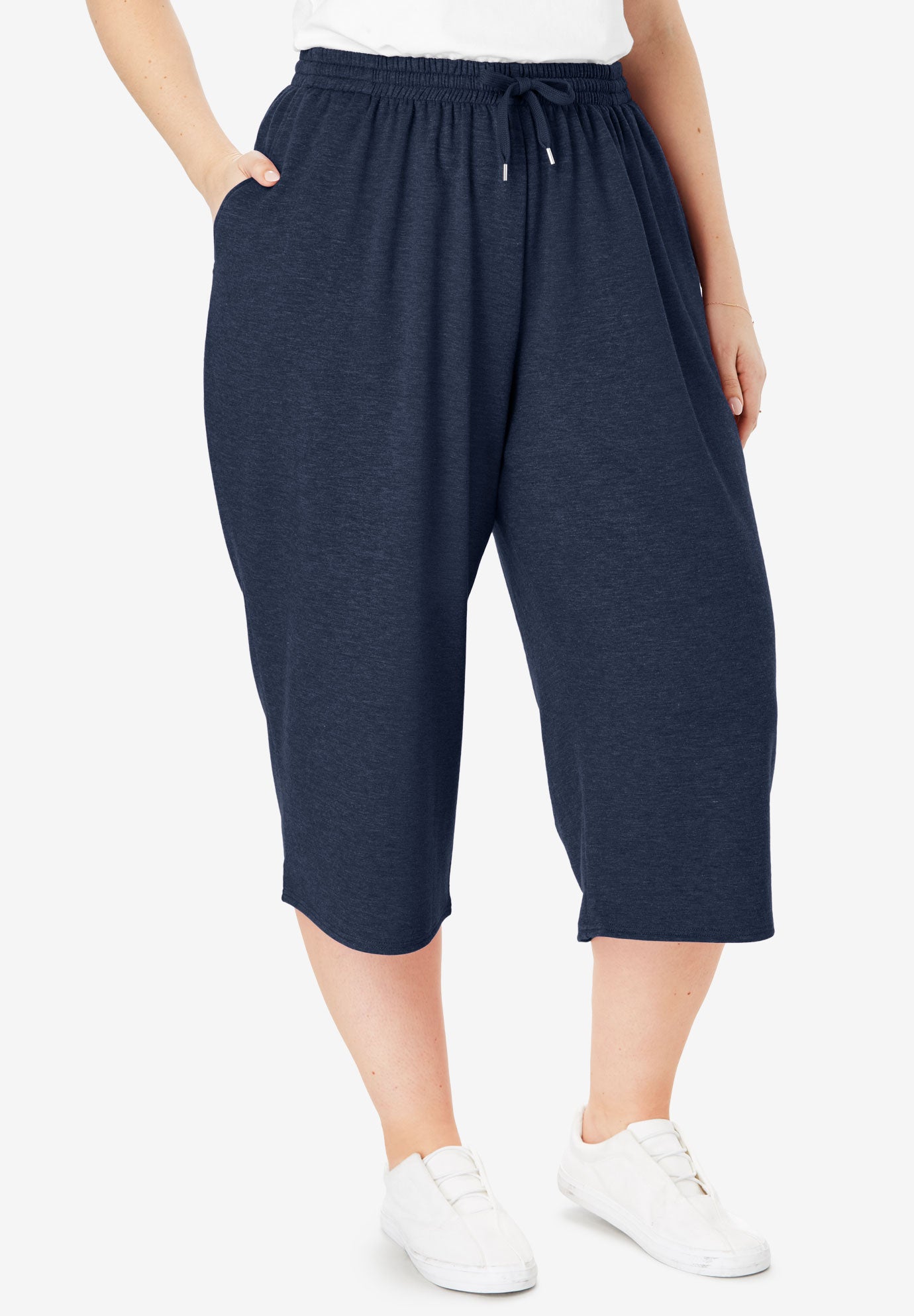 wide leg capri yoga pants plus size