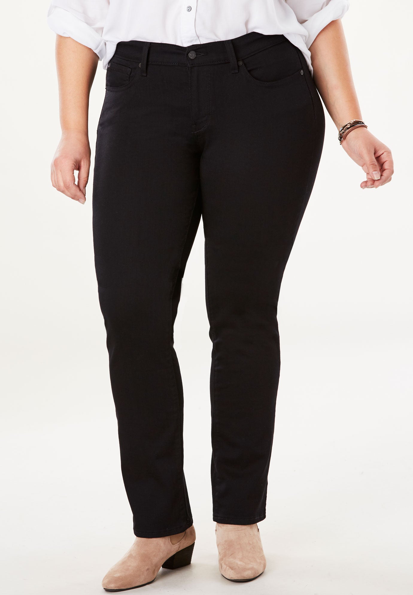 signature curvy straight jeans