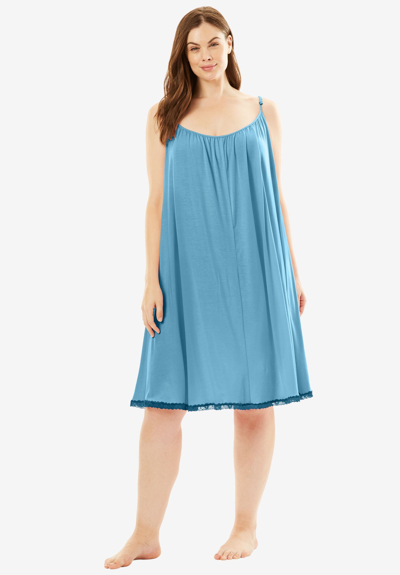 Lace Trim Babydoll Chemise by Amoureuse® Fullbeauty Outlet